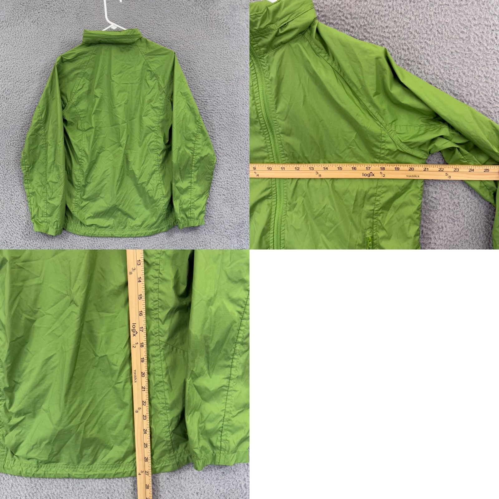 Vintage LL Bean Jacket Womens Medium Green Lightweight Hooded Windbreaker Nylon Full Zip Size M / US 6-8 / IT 42-44 - 8 Thumbnail
