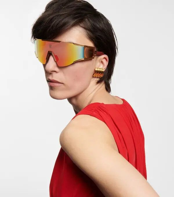 Balmain o1s1wg111225 Size:OS/Fleche Mask Sunglasses in Multicolor Size ONE SIZE - 6 Thumbnail