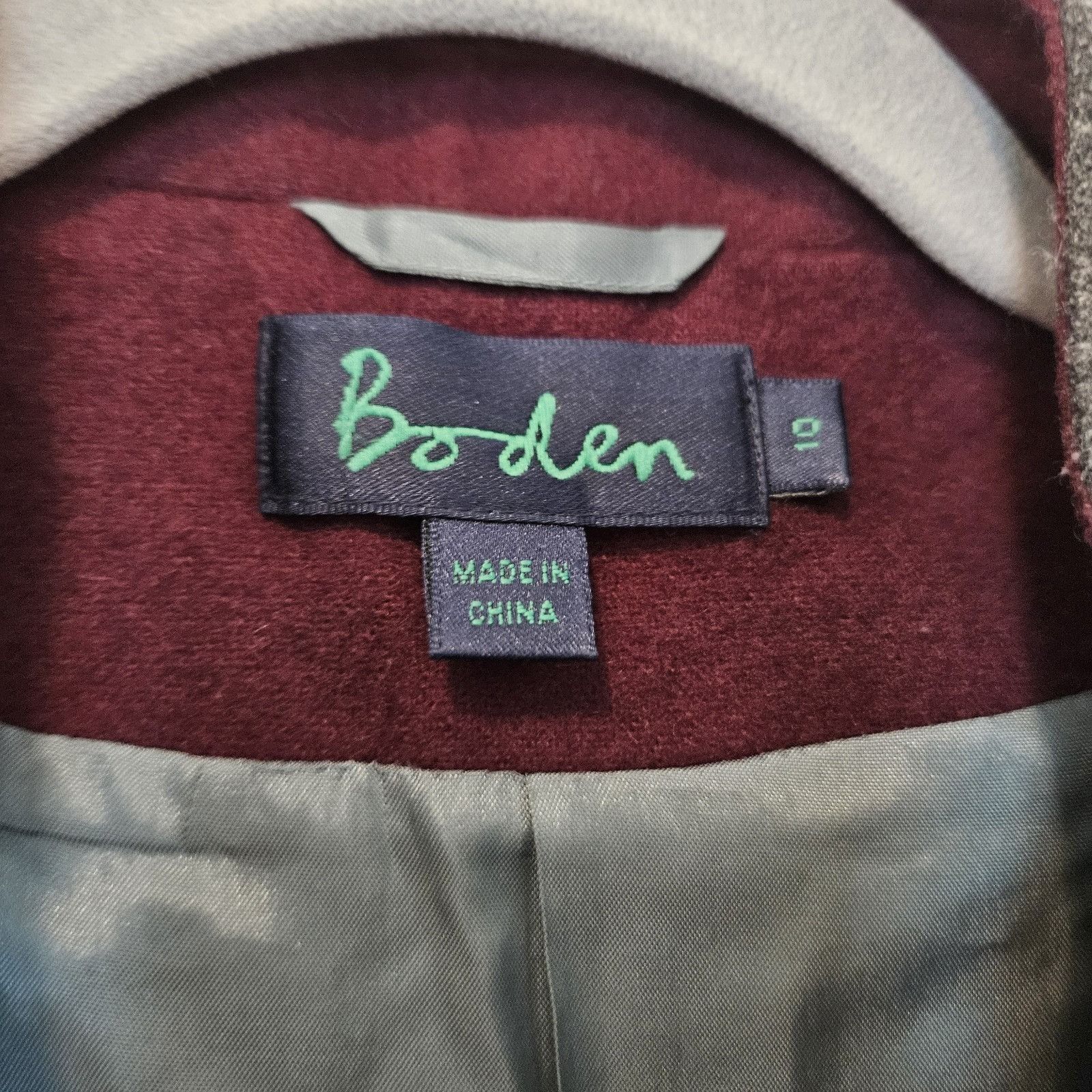 Boden Boden Charcoal Gray Wool Peacoat Jacket Womens 10 Size L / US 10 / IT 46 - 2 Thumbnail
