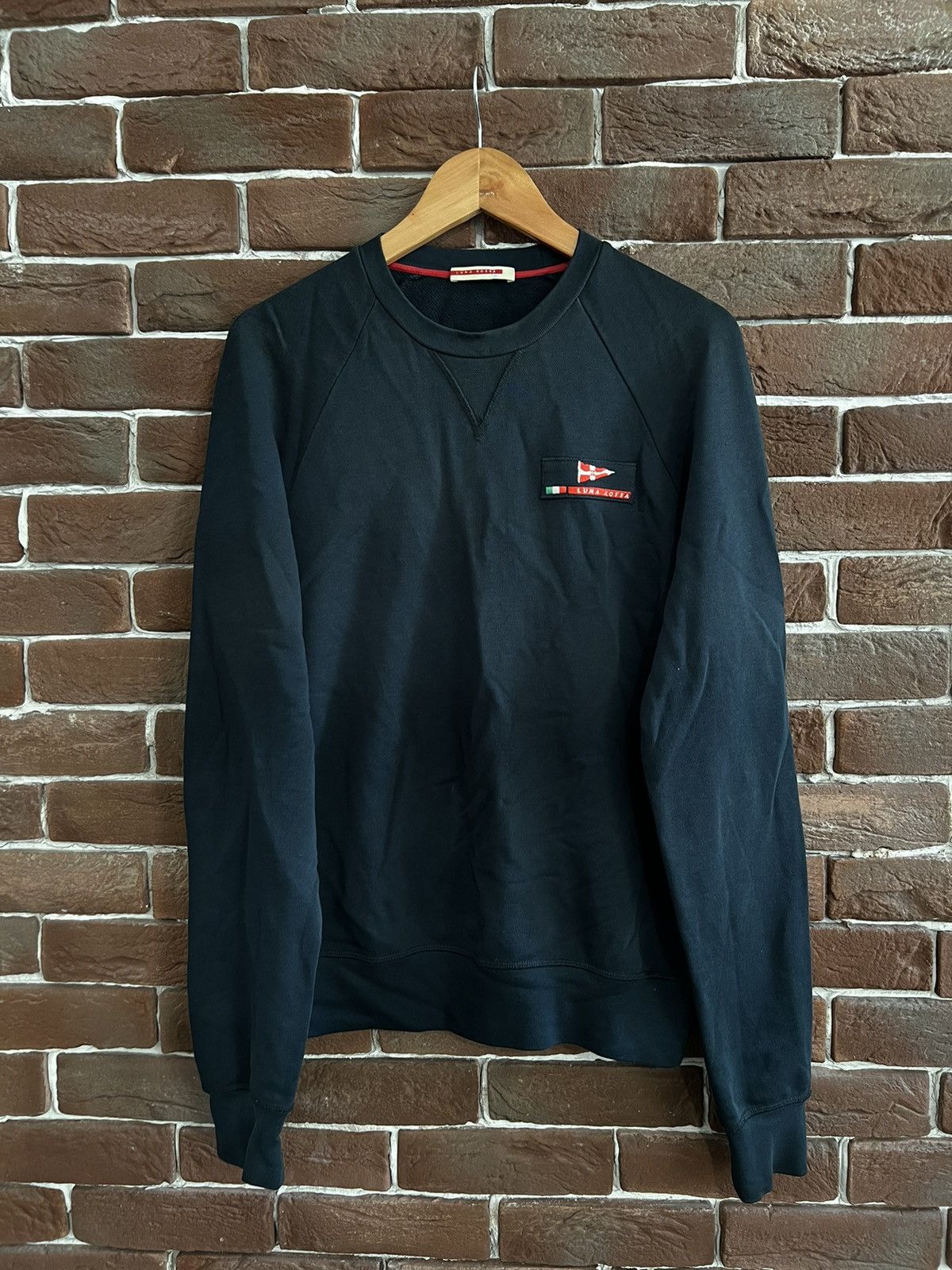 image of 00S Prada Luna Rossa Crewneck Navy Designer Vintage S, Men's (Size Small)