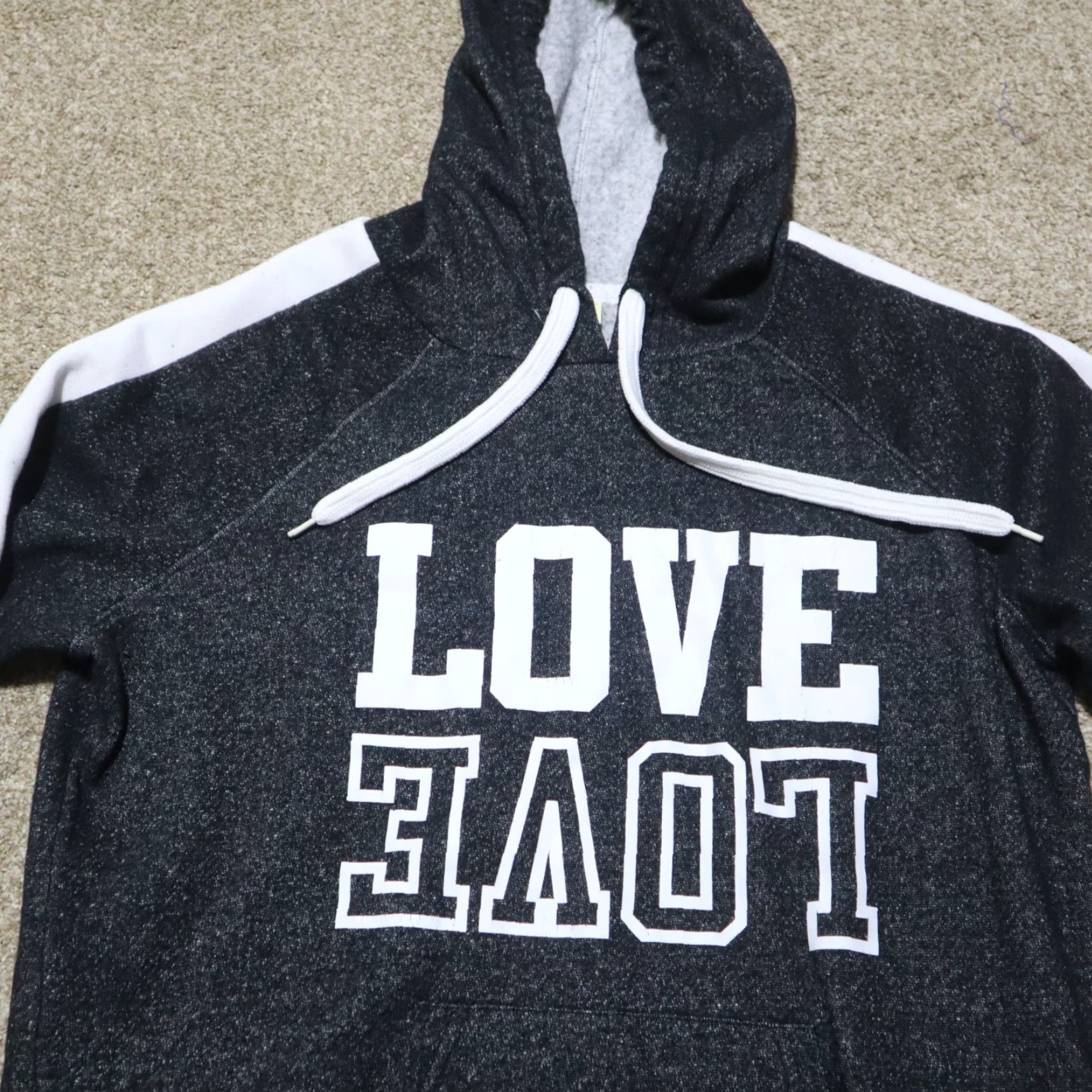 Vintage Bobbie Brooks LOVE Pullover Sweater Hoodie Women's L Large Gray Crew Neck Graphic Print Vintage No Size L / US 10 / IT 46 - 2 Thumbnail