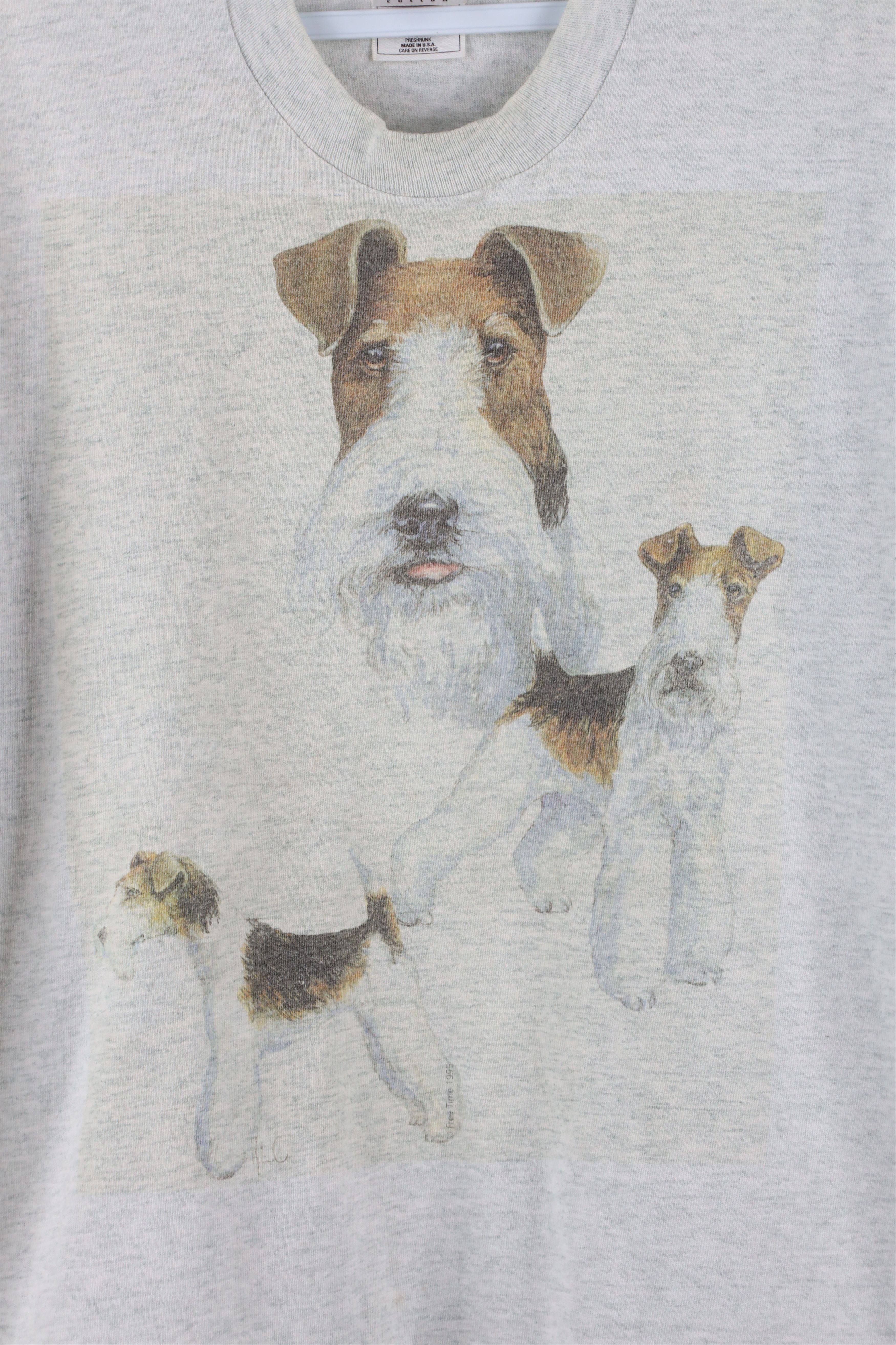 Vintage Vintage 90s Wire Fox Terrier Dog Short Sleeve T-Shirt USA Size US XL / EU 56 / 4 - 4 Thumbnail