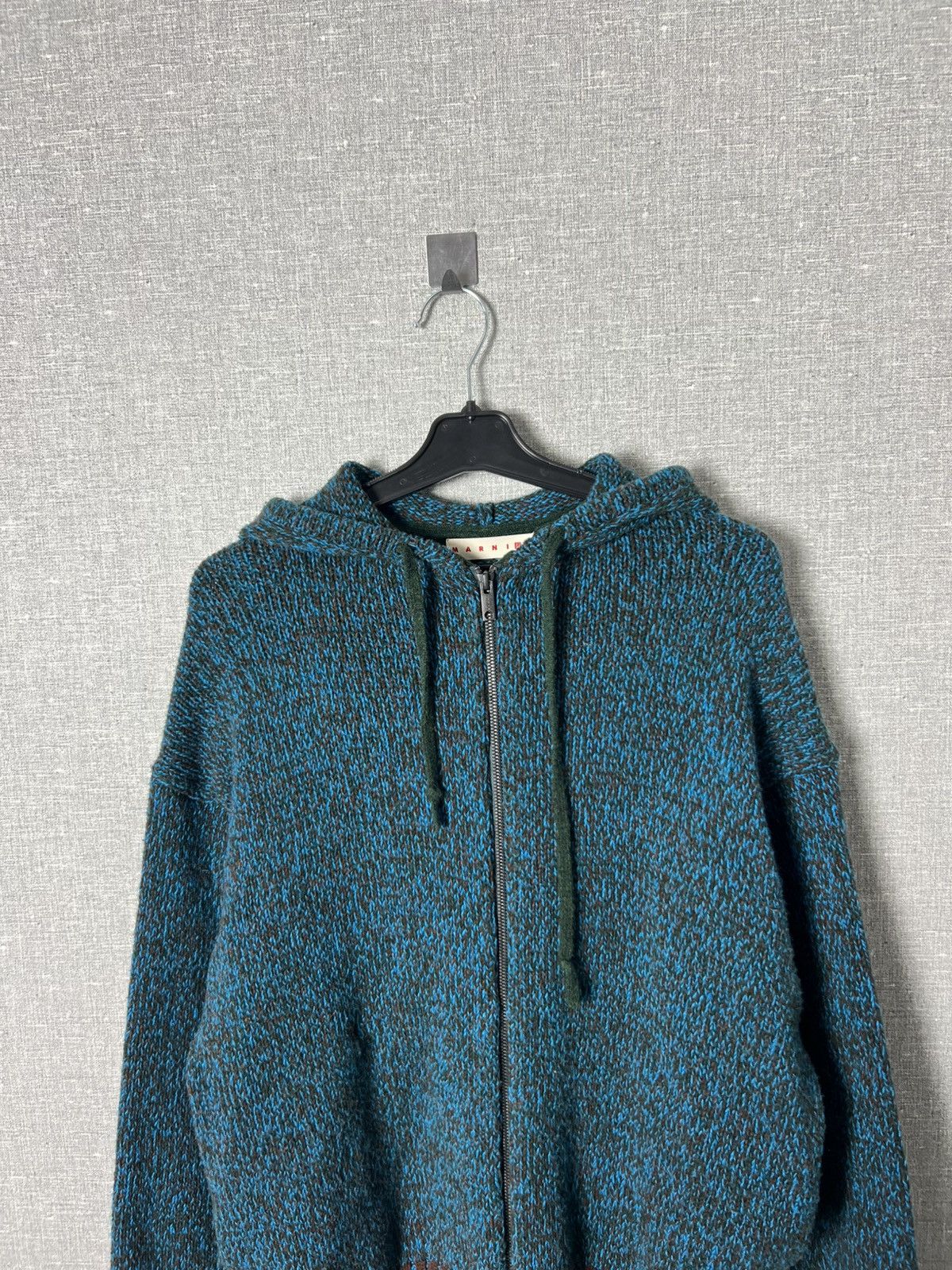 Marni × Uniqlo MARNI X UNIQLO Bi-Color Oversized Knitted Zip Hoodie Size S Size US S / EU 44-46 / 1 - 2 Thumbnail