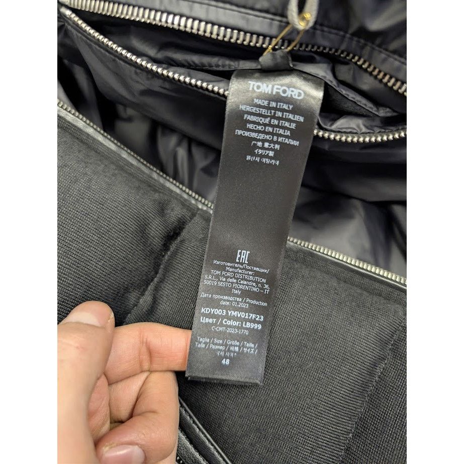 Tom Ford o1rshd1 Hooded Down Jacket in Black 48 Size US M / EU 48-50 / 2 - 17 Thumbnail