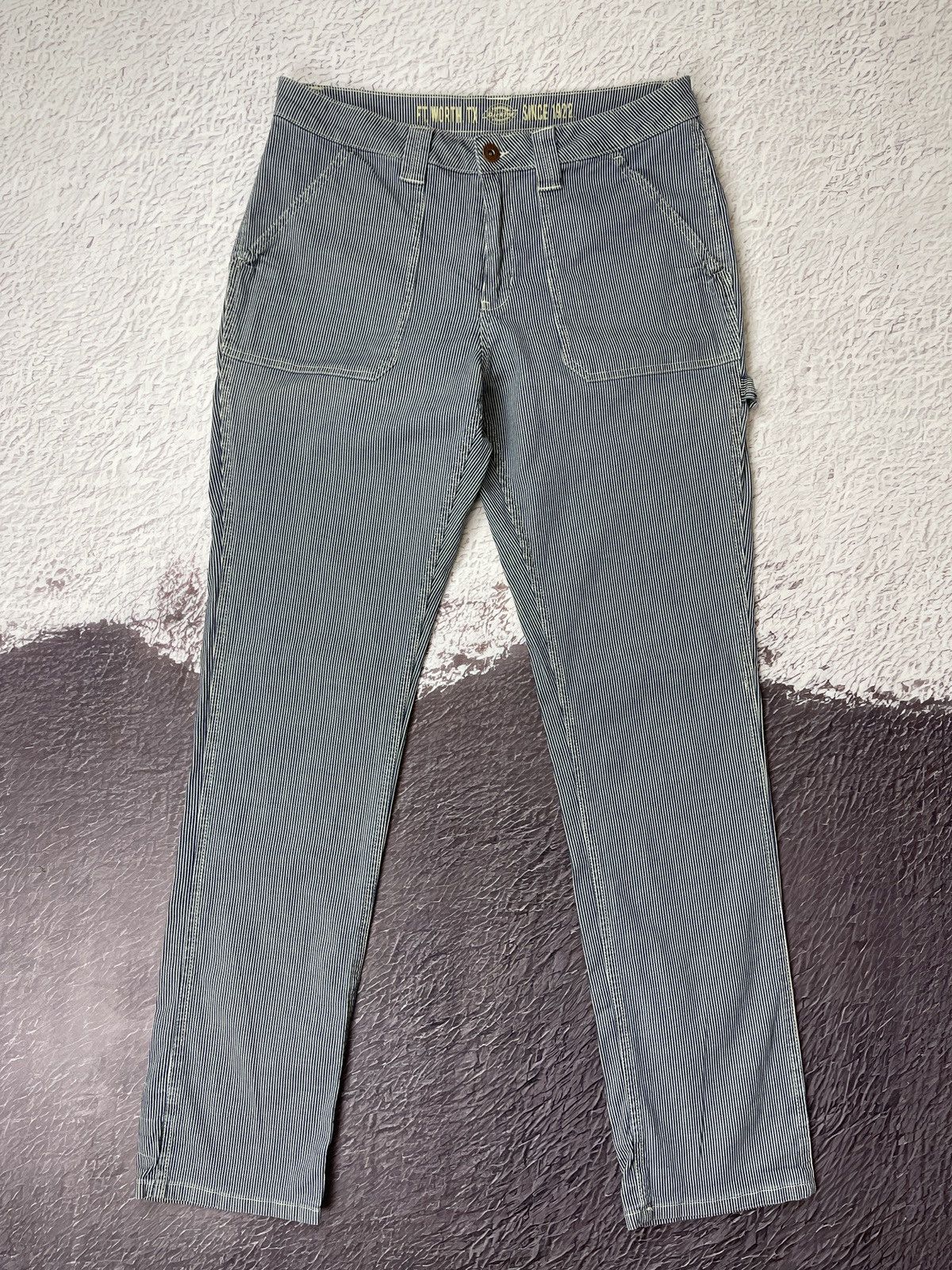 Dickies Dickies vintage striped carpenter single knee work pants Size 30" / US 8 / IT 44 - 3 Thumbnail