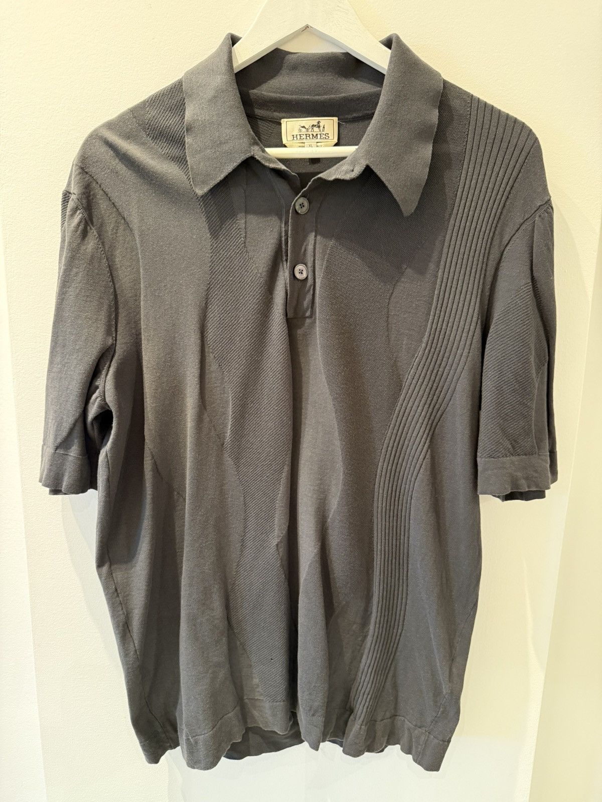 Hermes Hermès - grey green polo, size XL Size US XL / EU 56 / 4 - 1 Thumbnail