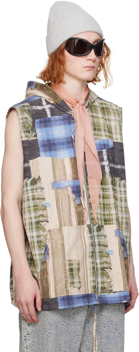 Acne Studios NWOT $500 - 46/S - Green Print Hooded Vest - Trompe L'oeil Size US S / EU 44-46 / 1 - 2 Thumbnail