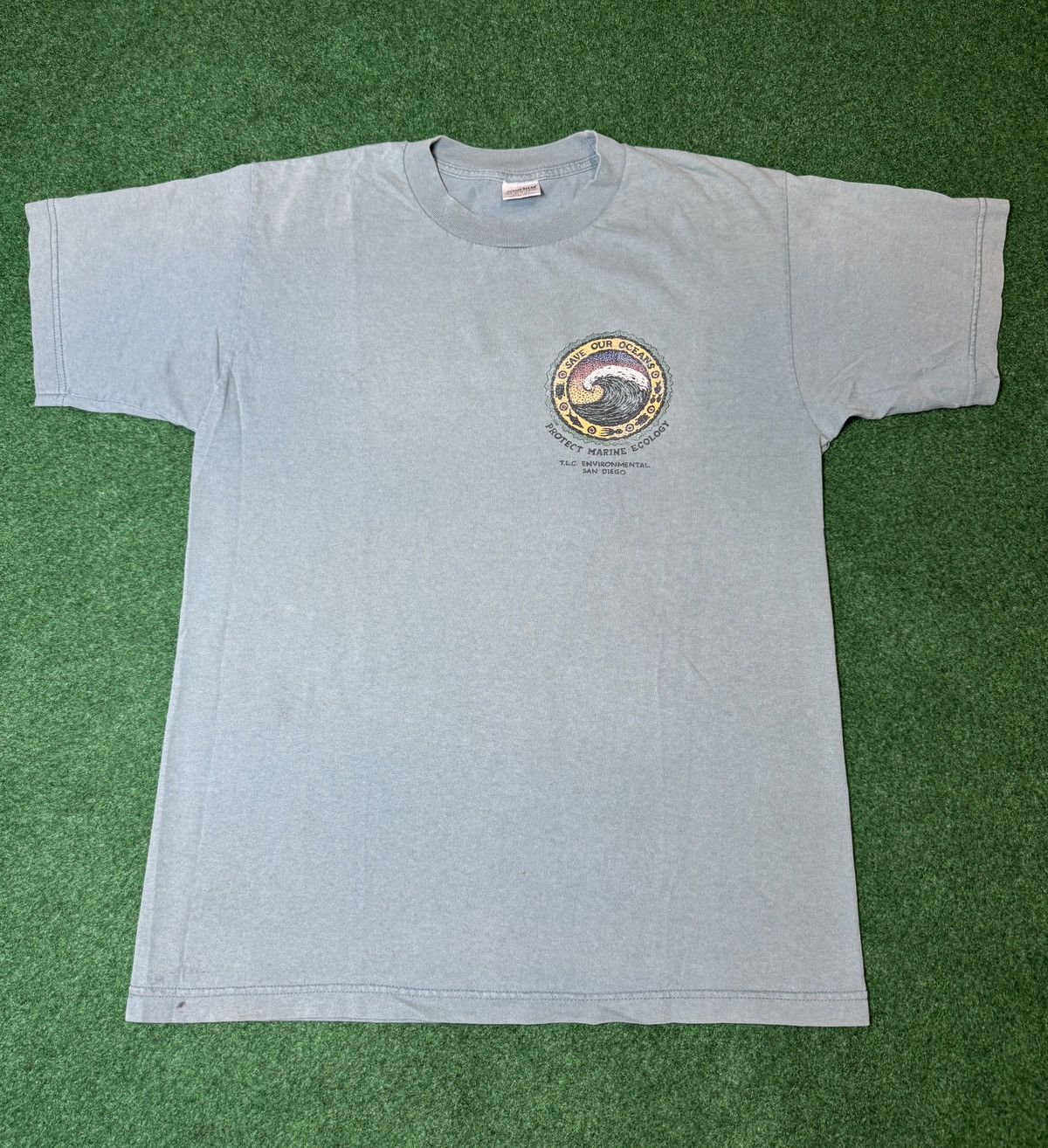 Vintage Vintage 90s Save Our Ocean Environmental Ecology T Shirt Size US L / EU 52-54 / 3 - 3 Thumbnail