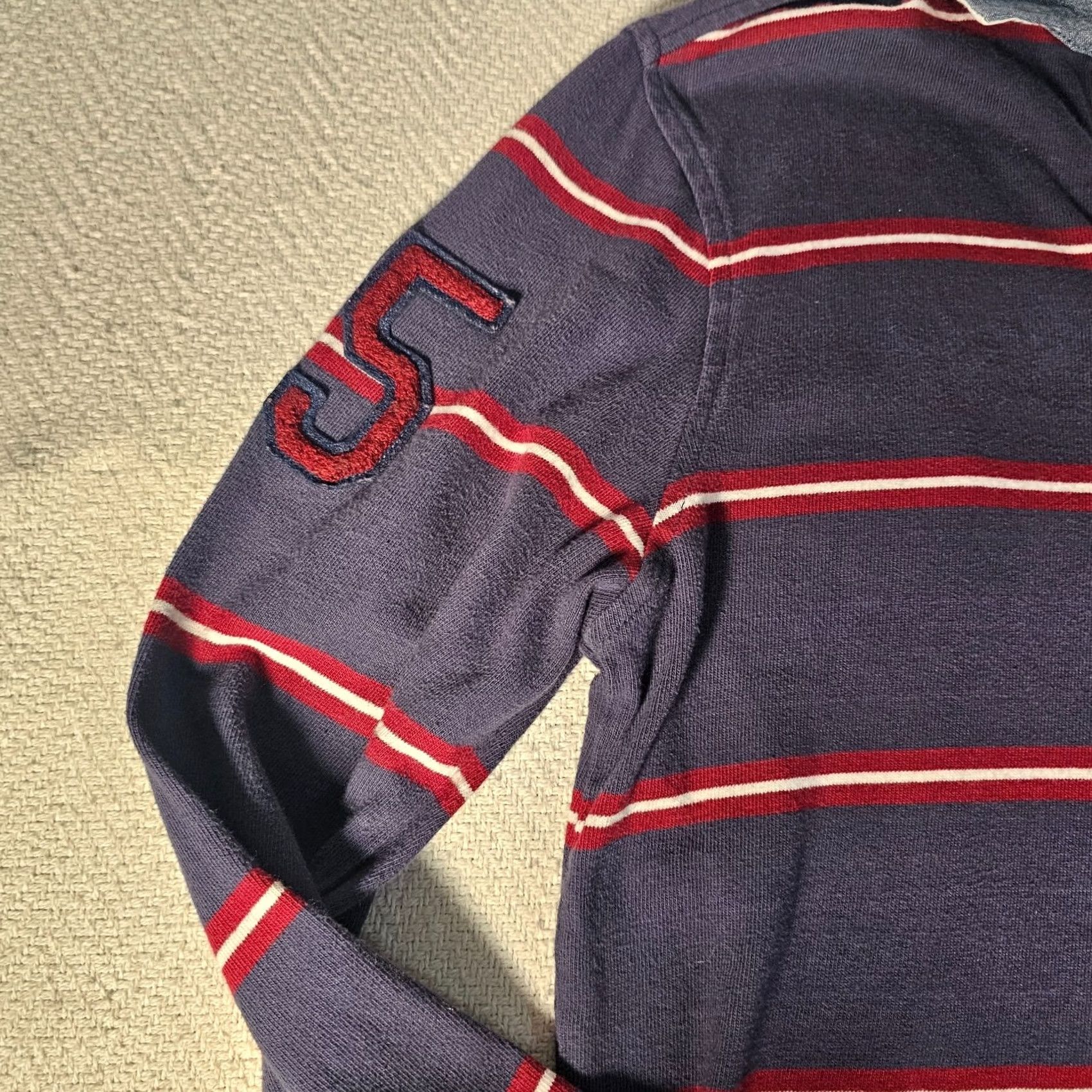 Tommy Hilfiger Tommy Hilfiger Polo Shirt Long Sleeve Mens XS Blue Red Stripe Logo Size US XS / EU 42 / 0 - 4 Thumbnail