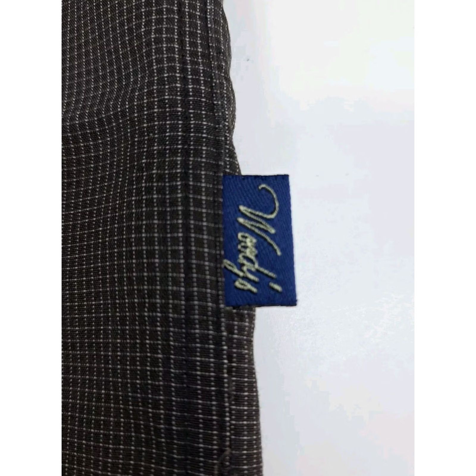 Vintage Woody's Retro Lounge Shirt Mens Short Sleeve Brown XL Button-Up Collared Retro Pattern Check Pockets Vintage No Size US XL / EU 56 / 4 - 6 Thumbnail