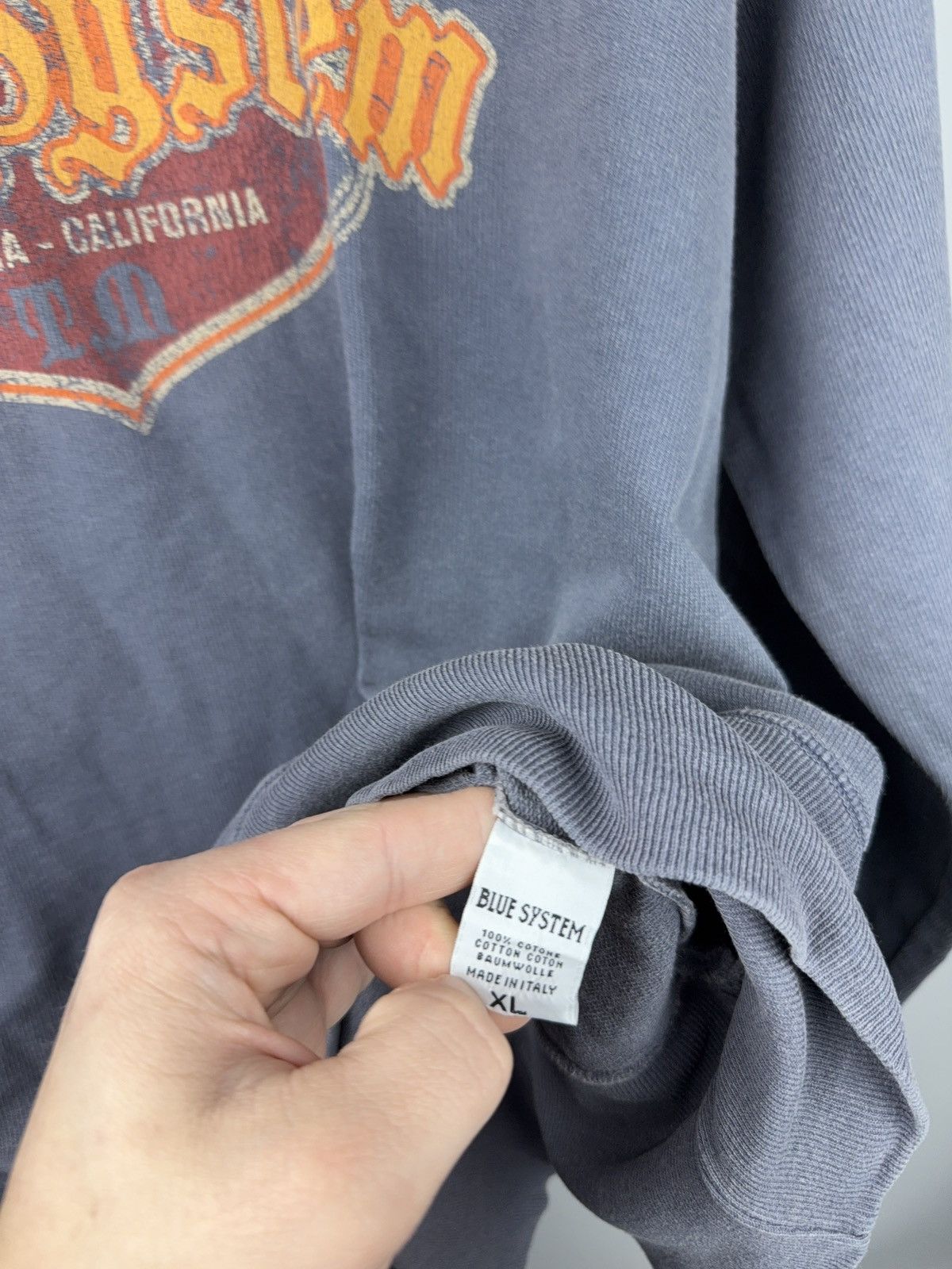 Vintage Vintage Biker Moto Blue System Custom Graphic Sweatshirt XL Size US XL / EU 56 / 4 - 12 Thumbnail