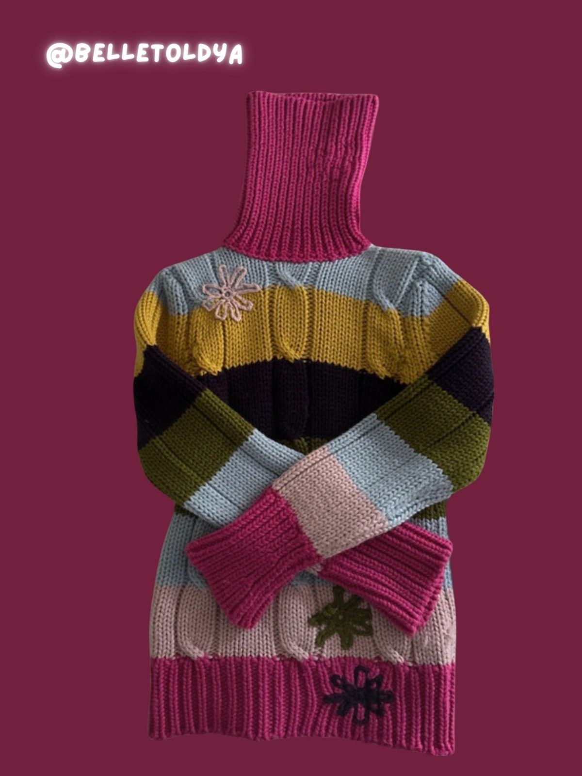 Other Turtle Neck Crochet Sweater Size S / US 4 / IT 40 - 2 Thumbnail