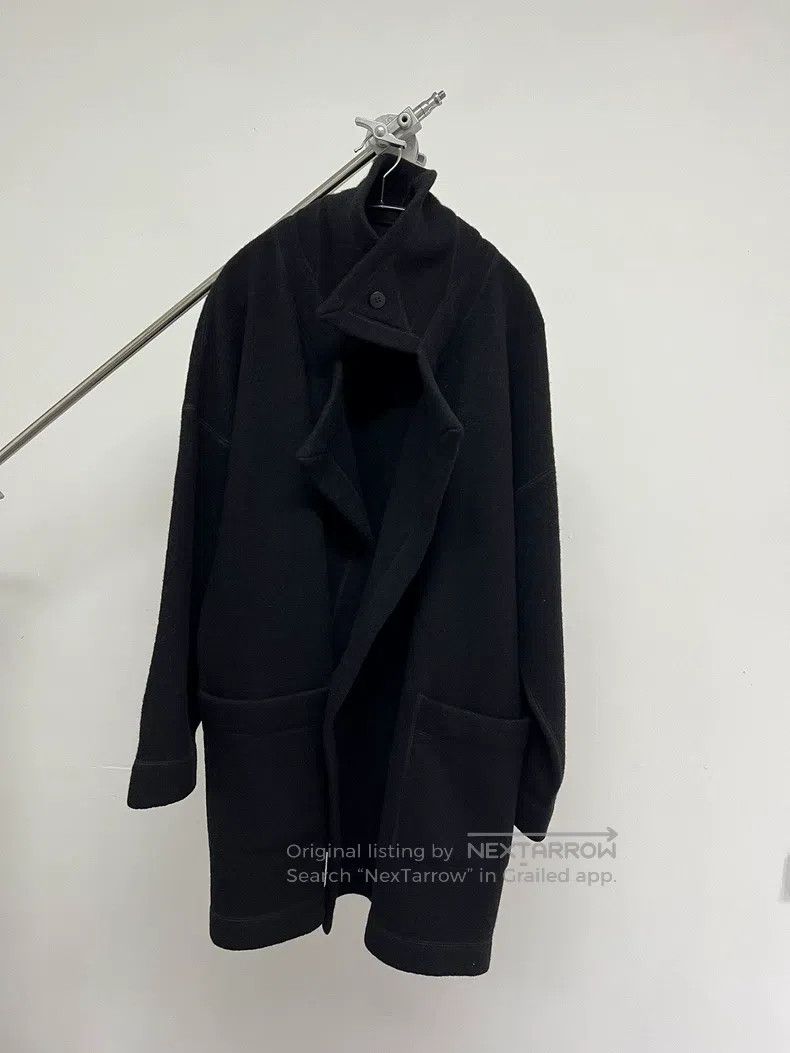 Issey Miyake Issey Miyake Black Double-Sided Fleece Wool Coat Size US M / EU 48-50 / 2 - 5 Thumbnail