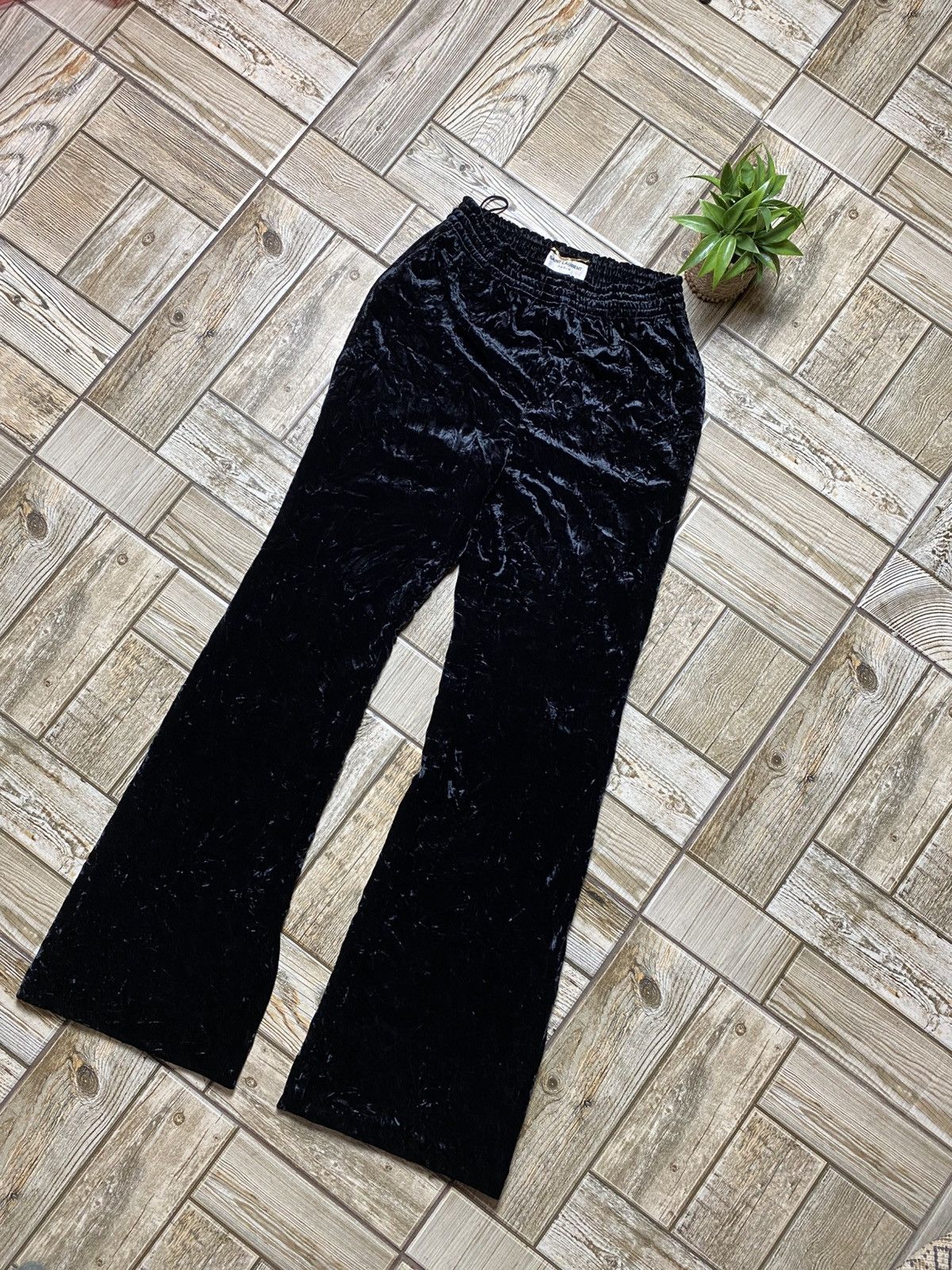 Saint Laurent Paris Saint laurent wide leg velvet trousers size 36 Size 36" / US 14 / IT 50 - 3 Thumbnail