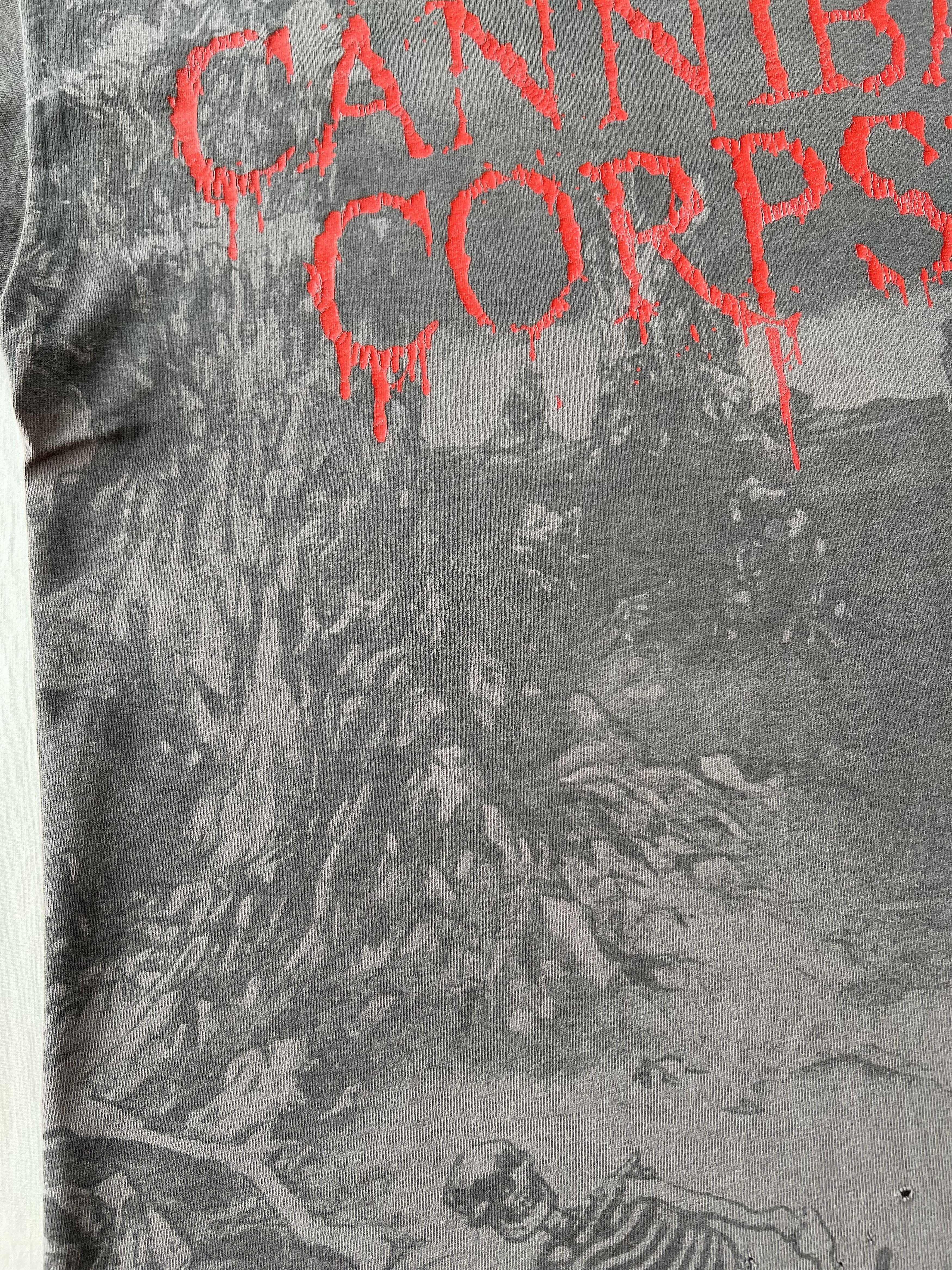 Band Tees Vintage 2000s Cannibal Corpse Death Metal Band AOP T-shirt Size US M / EU 48-50 / 2 - 6 Thumbnail
