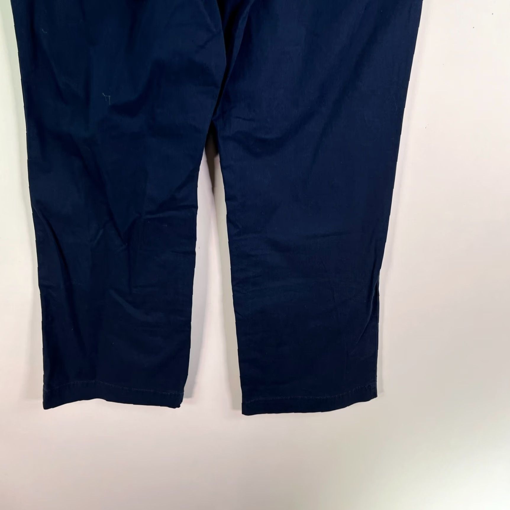 Eddie Bauer VINTAGE Eddie Bauer Vashon Flare Leg Twill Kakis Chino Pants SZ 10 Blue 32X31 90s City Preppy Womens Size 34" / US 12 / IT 48 - 6 Thumbnail