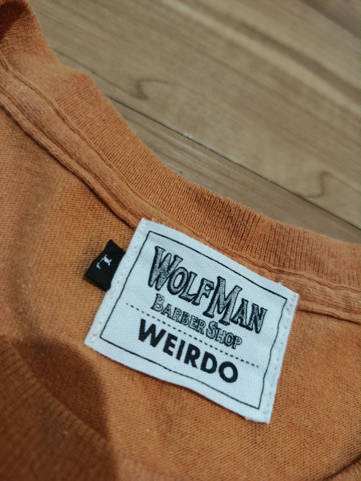 Japanese Brand Weirdo wolf man barber shop t-shirt Size US L / EU 52-54 / 3 - 3 Thumbnail
