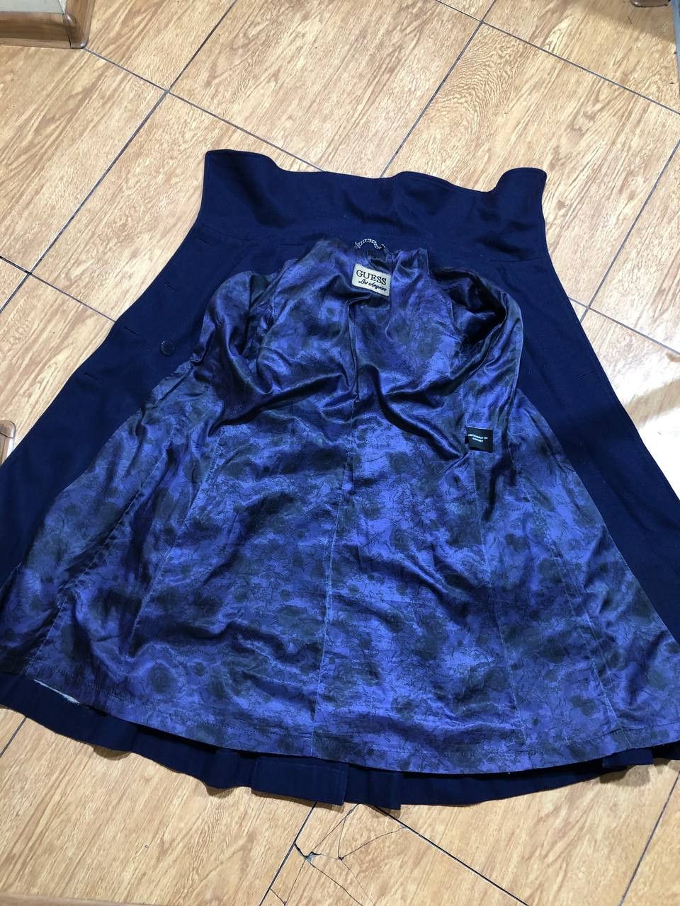 Guess Beautiful Cobalt Blue Guess Wool Pleated Coat Size M / US 6-8 / IT 42-44 - 19 Thumbnail