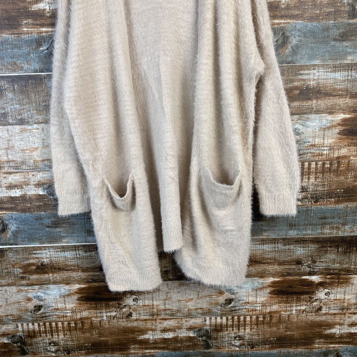 Japanese Brand DL Ingni Pink Cardigan fur shaggy mohair Knitwear #C1056 Size M / US 6-8 / IT 42-44 - 3 Thumbnail