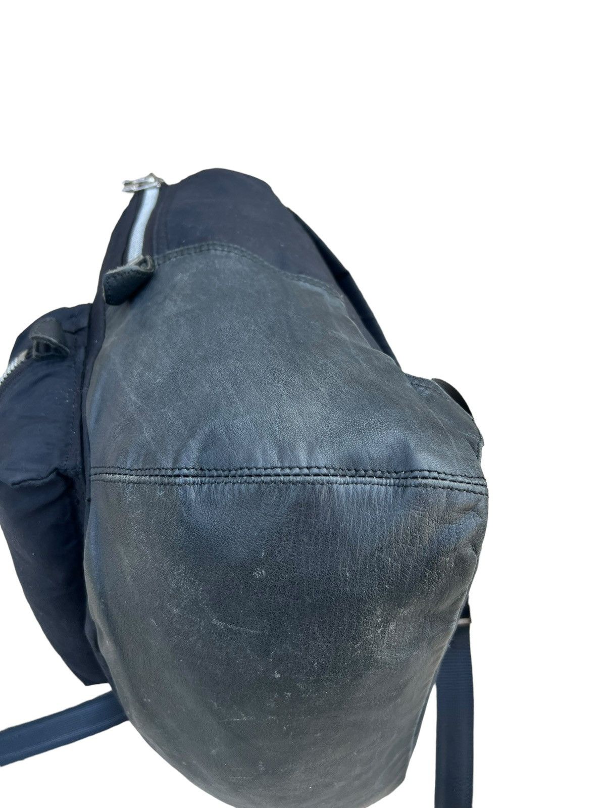Leather Vintage Lounge Lizard Patina Leather Nylon Backpack Bag Size ONE SIZE - 14 Thumbnail