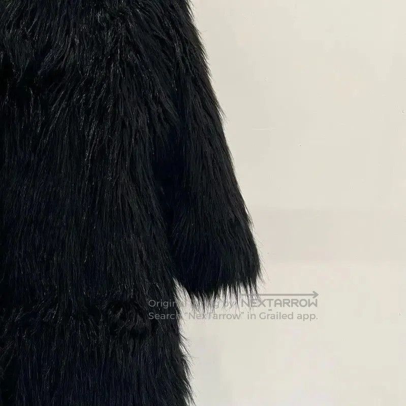 Miu Miu Miu Miu Black Mid-Length Coat in Recycled Fiber . Size S / US 4 / IT 40 - 4 Thumbnail