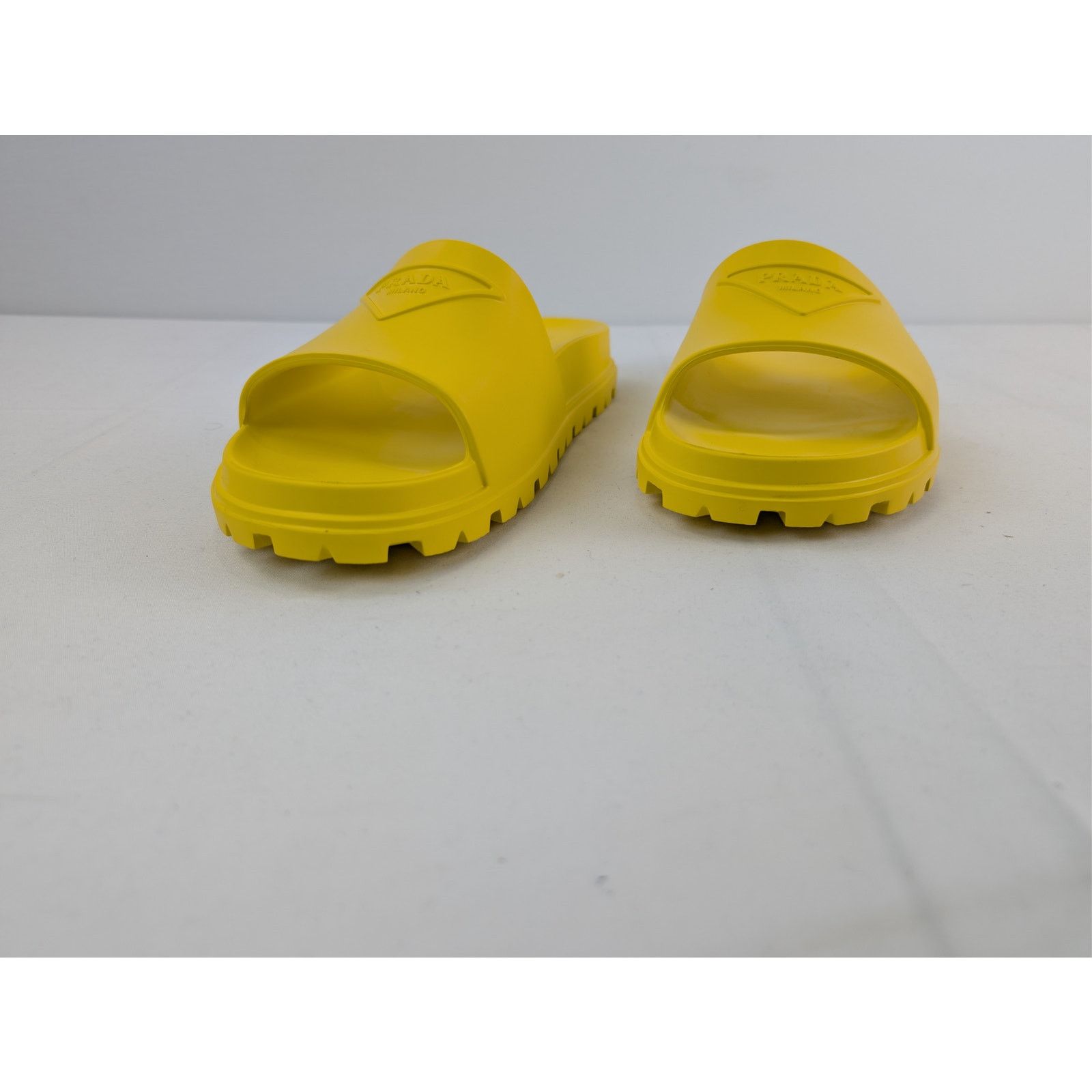 Prada o1rshd1 EVA Rubber Slide Sandals Slippers in Yellow Size US 11 / EU 44 - 7 Thumbnail
