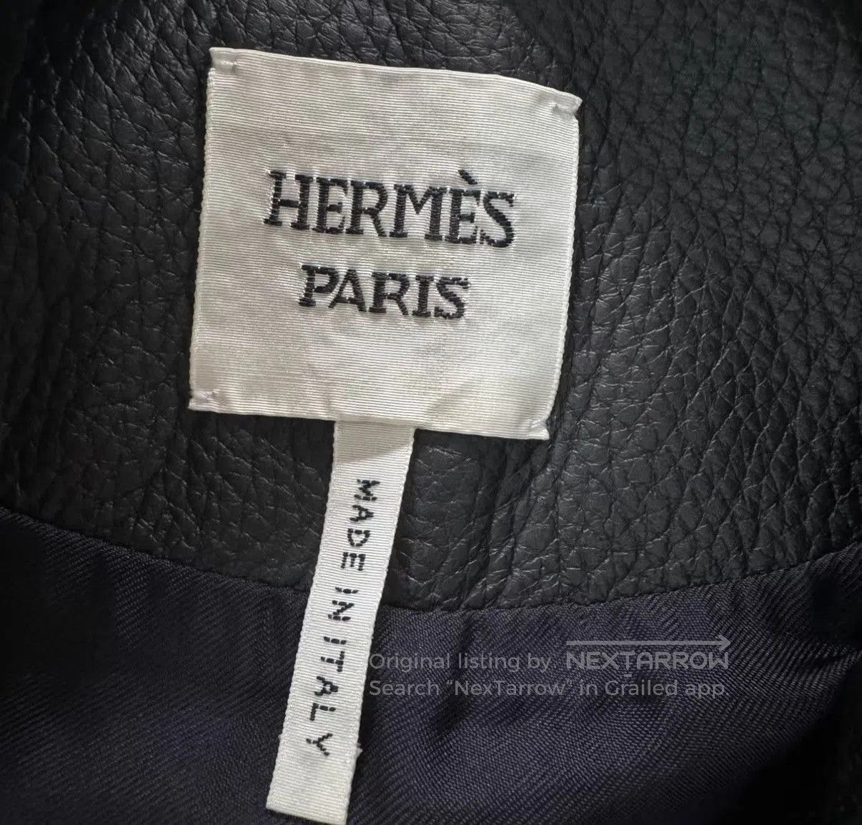Hermes Black Leather Zip. Size US XS / EU 42 / 0 - 3 Thumbnail