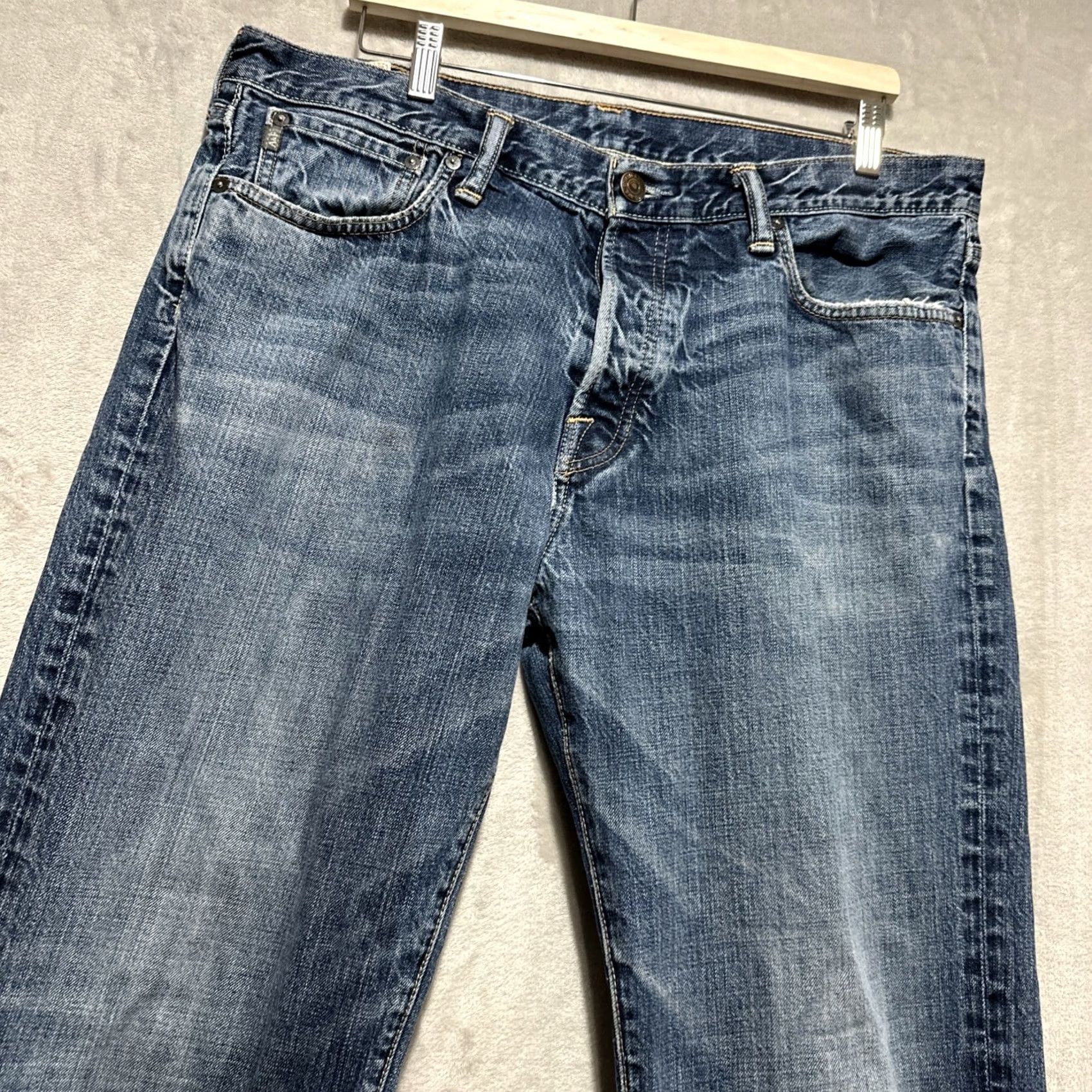 Abercrombie & Fitch VINTAGE Abercrombie & Fitch Kilburn Low Rise Boot Cut Jeans Button Fly Denim Sz 36 Mens Jeans 90s Grunge Blue Distressed N/A Size US 36 / EU 52 - 6 Thumbnail