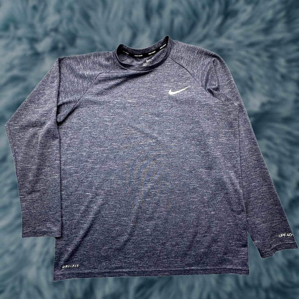 Nike Nike Swim Hydroguard Essential UPF Mens UV Long Sleeve Shirt Mens Medium Navy Shirt Size US M / EU 48-50 / 2 - 1 Thumbnail