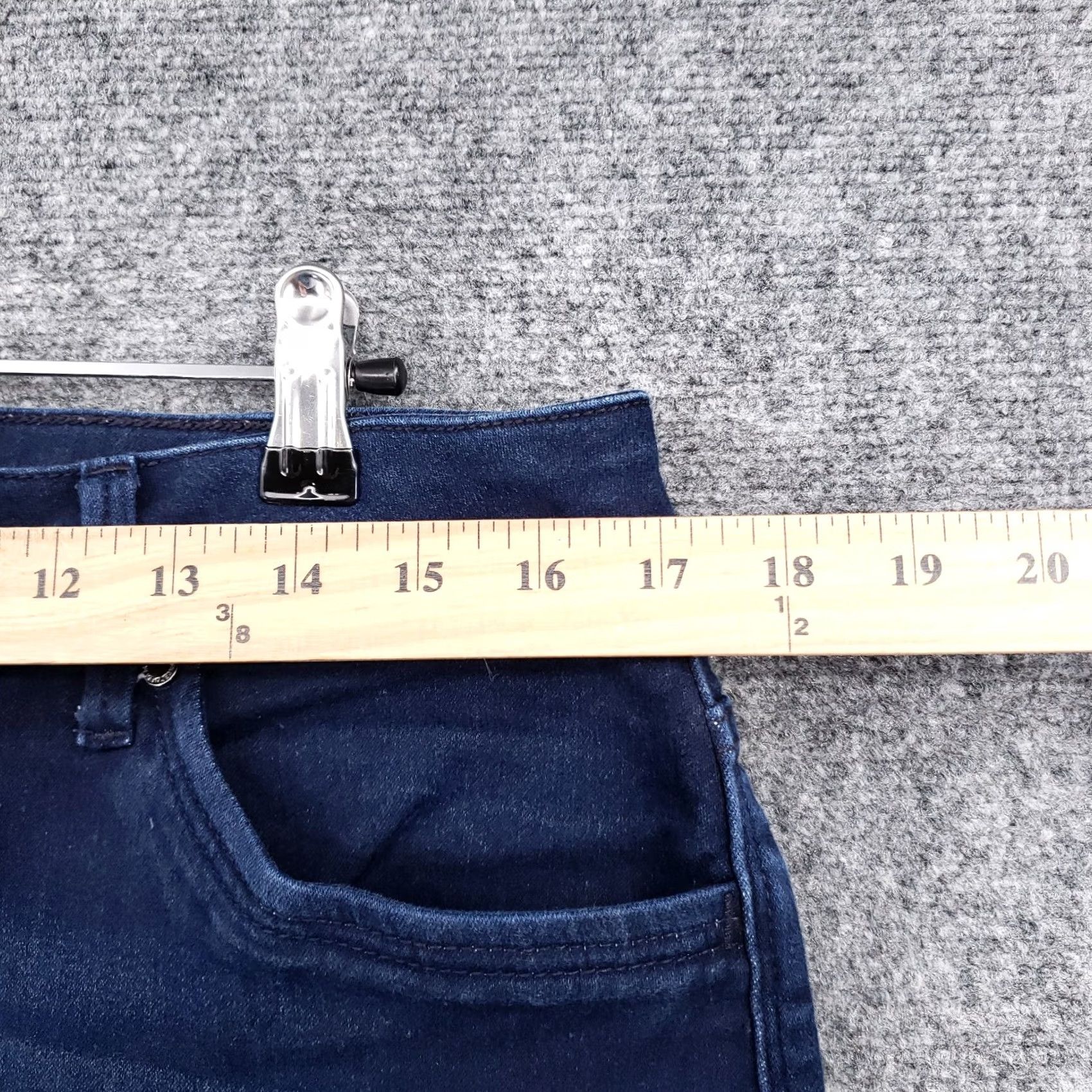 Vintage Seven7 Jeans Womens Blue Skin Fit Denim High Rise Ankle Stretch Dark Wash Size 16 Size 38" / US 16 / IT 52 - 7 Thumbnail