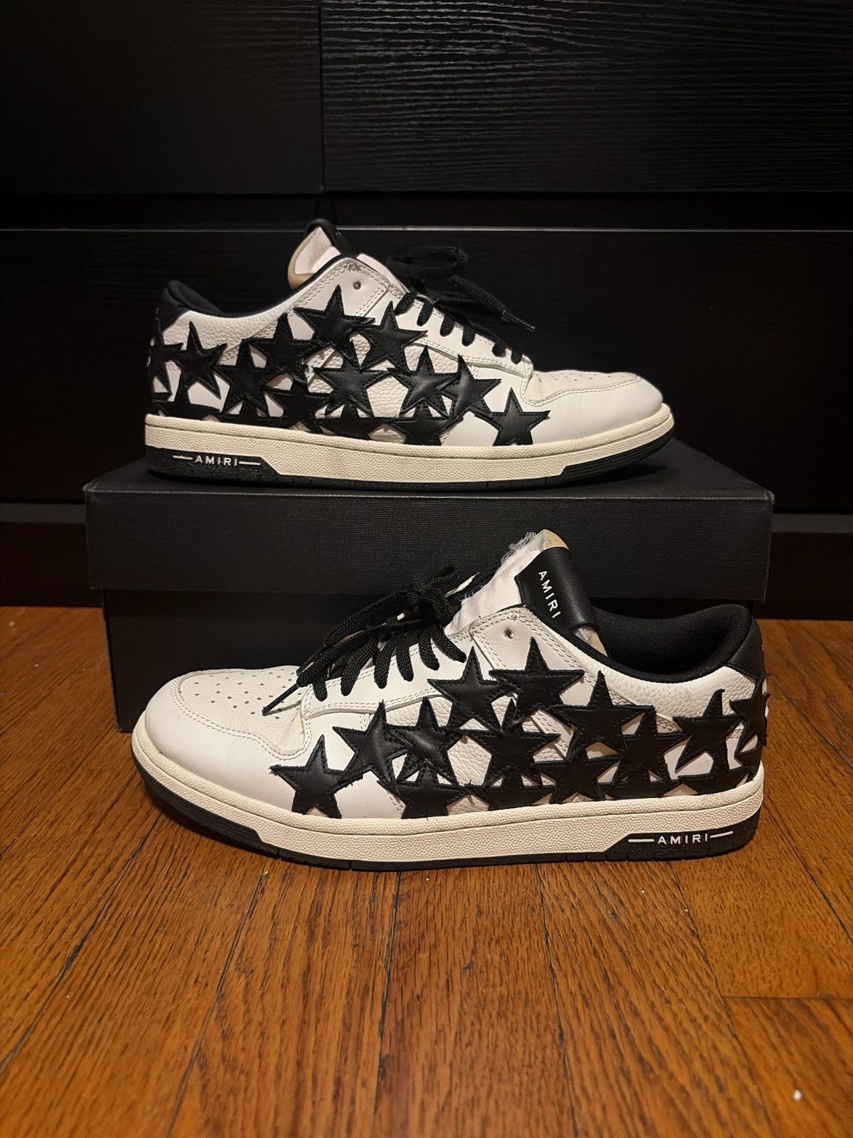 Amiri Amiri Stars Low ‘White Black’ Size US 10 / EU 43 - 1 Thumbnail