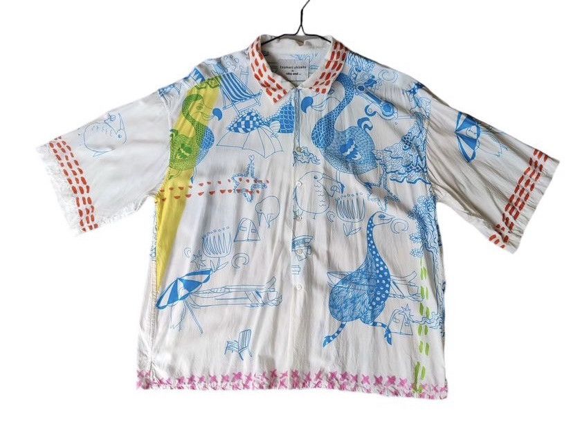 image of Tsumori Chisato By Niko And Polo Shirt in White, Men's (Size Medium)