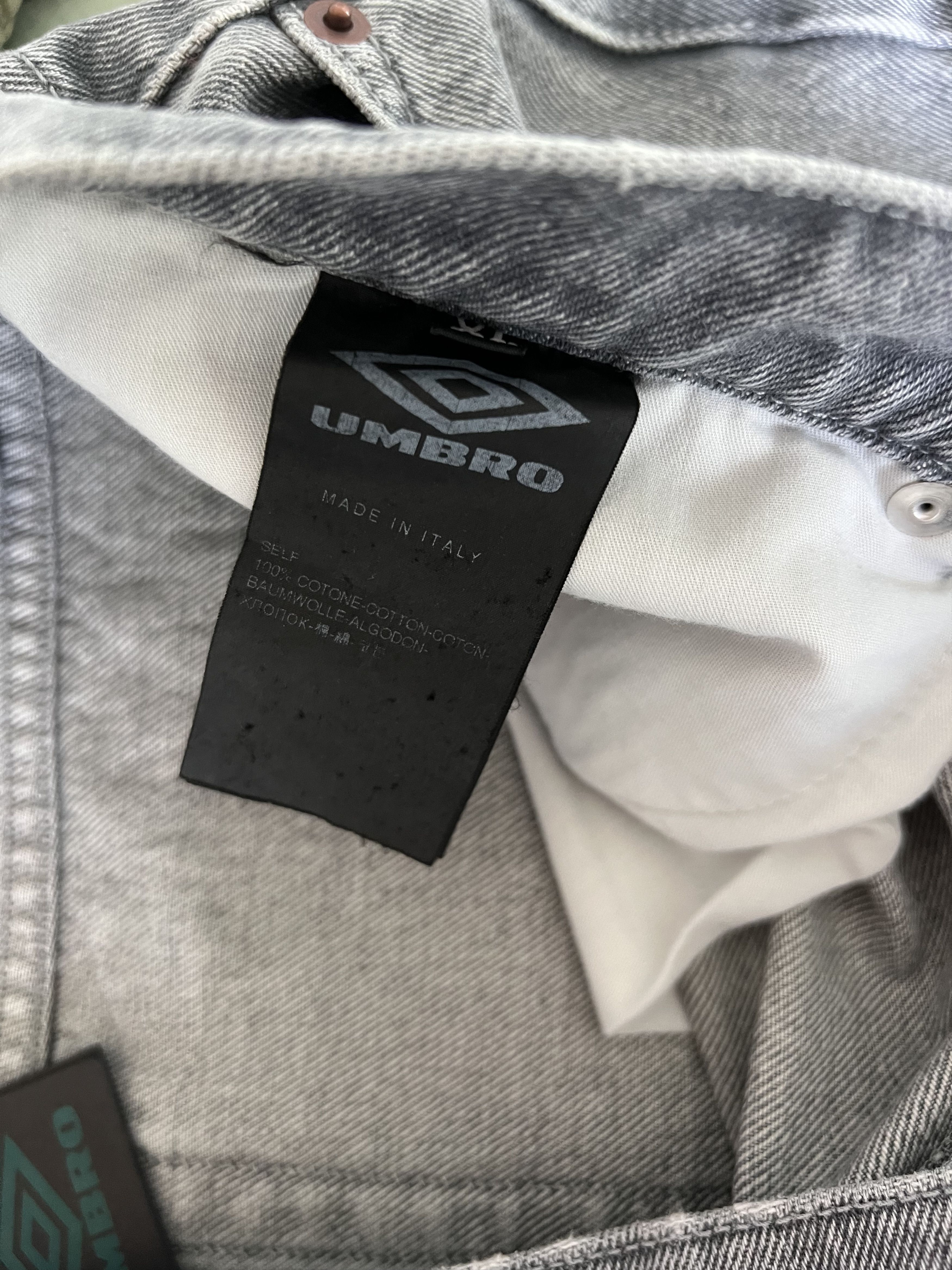Slam Jam × Umbro Umbro Slam Jam Penalty Culture Lasered Logo Jeans in Grey Size US 34 / EU 50 - 9 Thumbnail