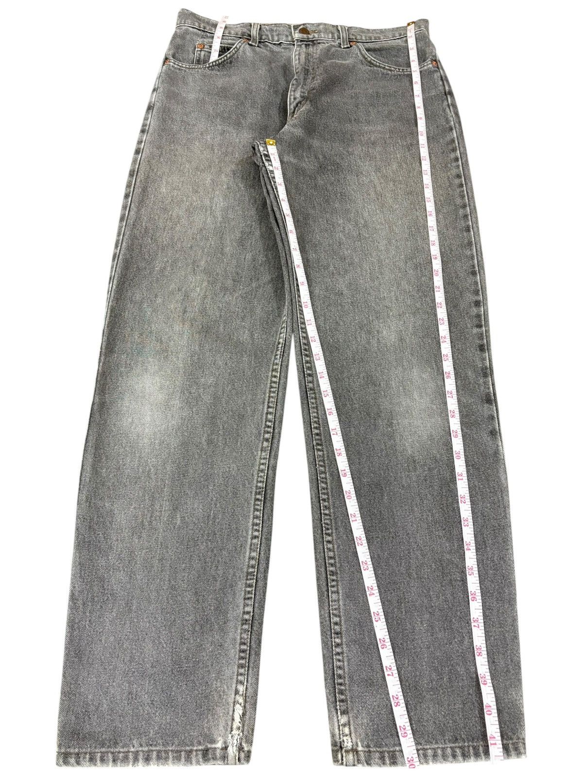 Levi's Vintage 90s Levis 310 Orange Tab Charcoal Wash Distress Jean Size US 34 / EU 50 - 13 Thumbnail