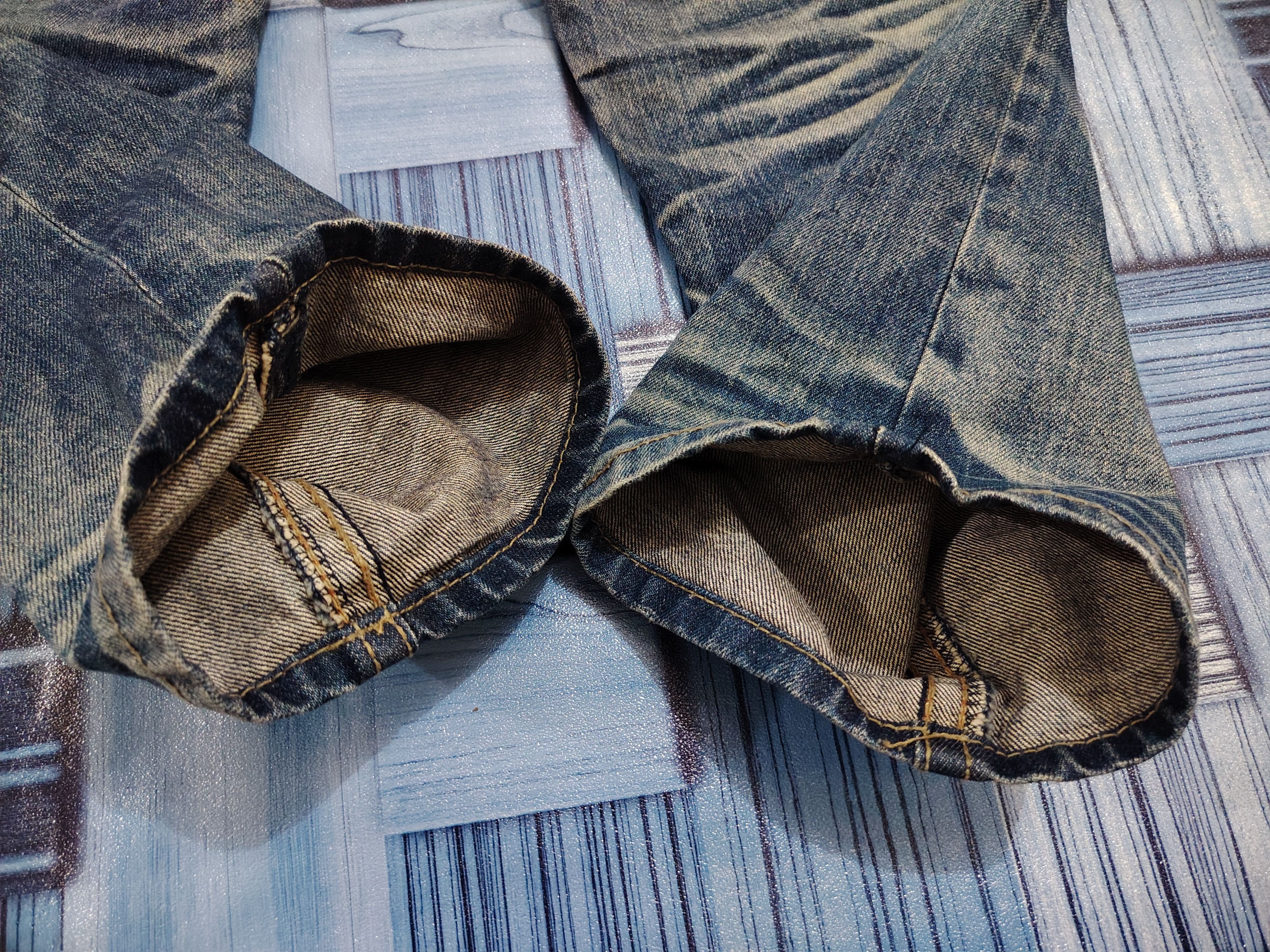 If Six Was Nine Rare!!! Lolita denim distressed flared short jeans Size 31" - 22 Thumbnail