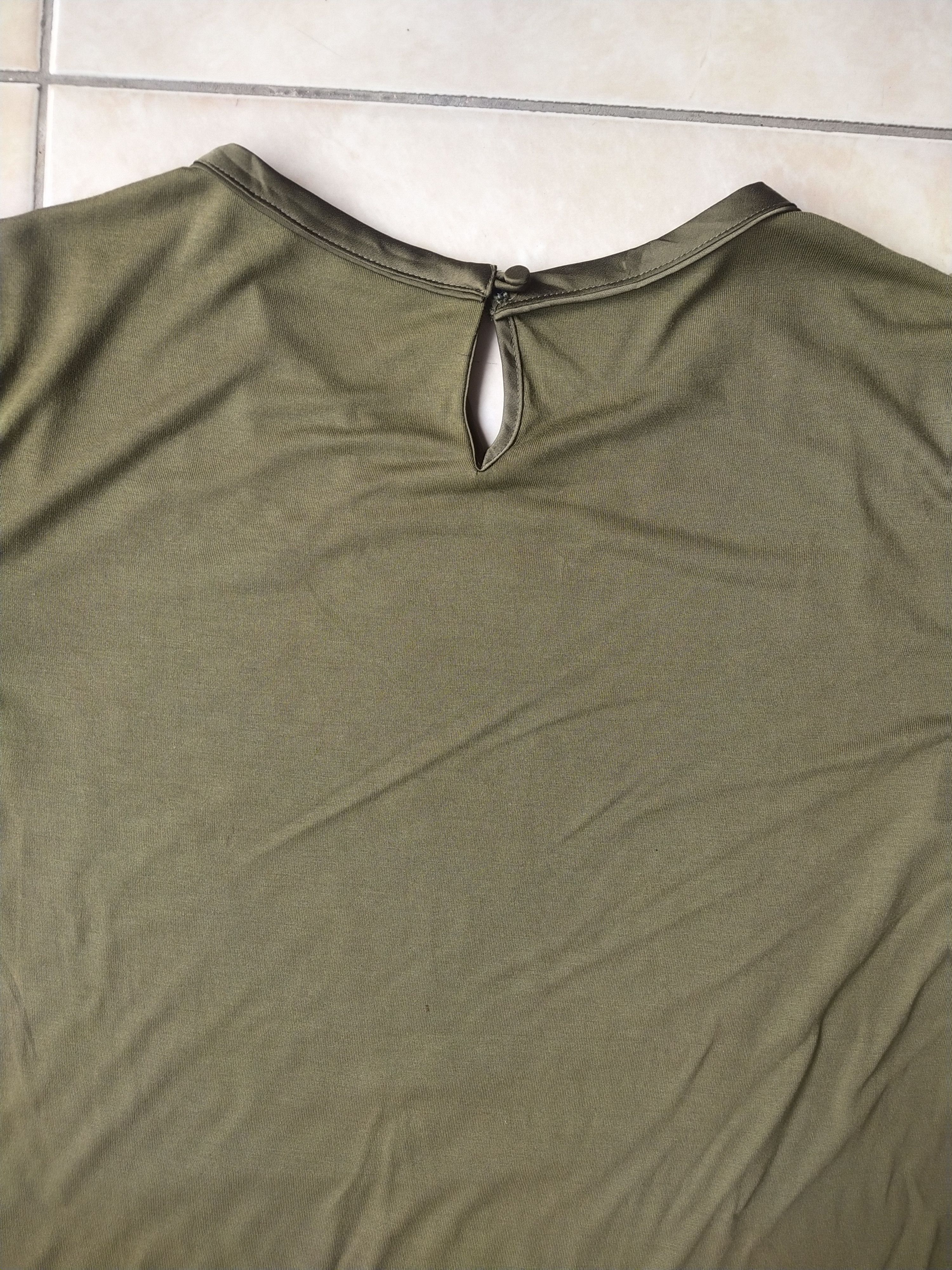 Derek Lam 10 Crosby Derek Lam New York Olive Green Mixed Media Modal Blouse Size S / US 4 / IT 40 - 5 Thumbnail