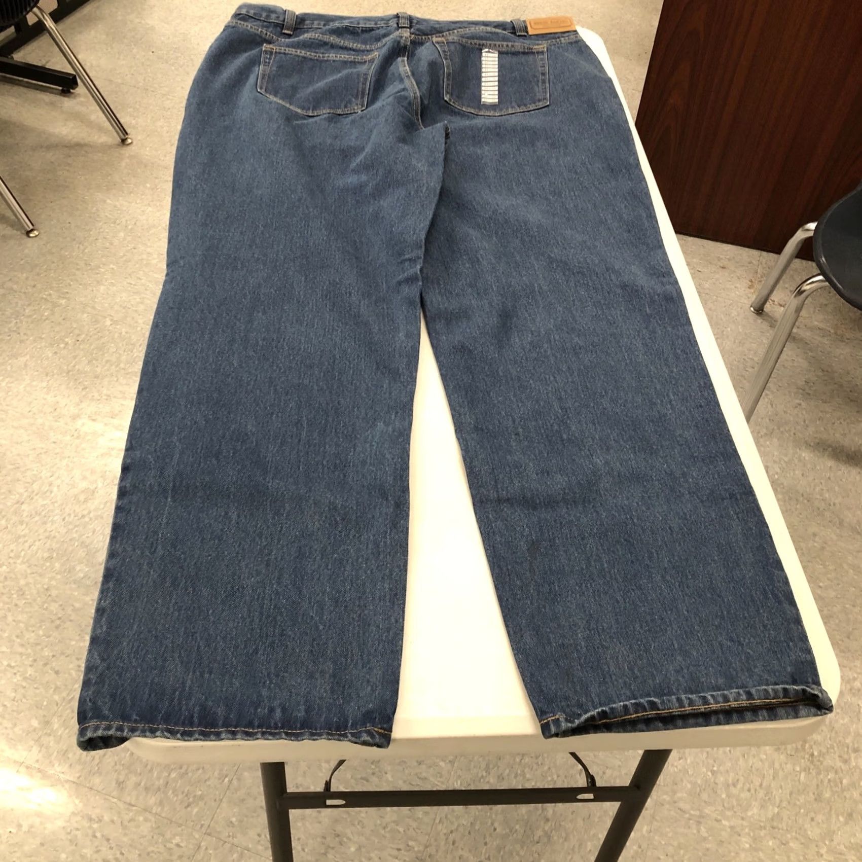 Vintage North Canyon Traders Jeans 5-Pocket 44"W x 34"L Blue Denim Bootcut Men’s Heavyweight Regular Rise 14.5" 100% Cotton Size US 44 / EU 60 - 3 Thumbnail