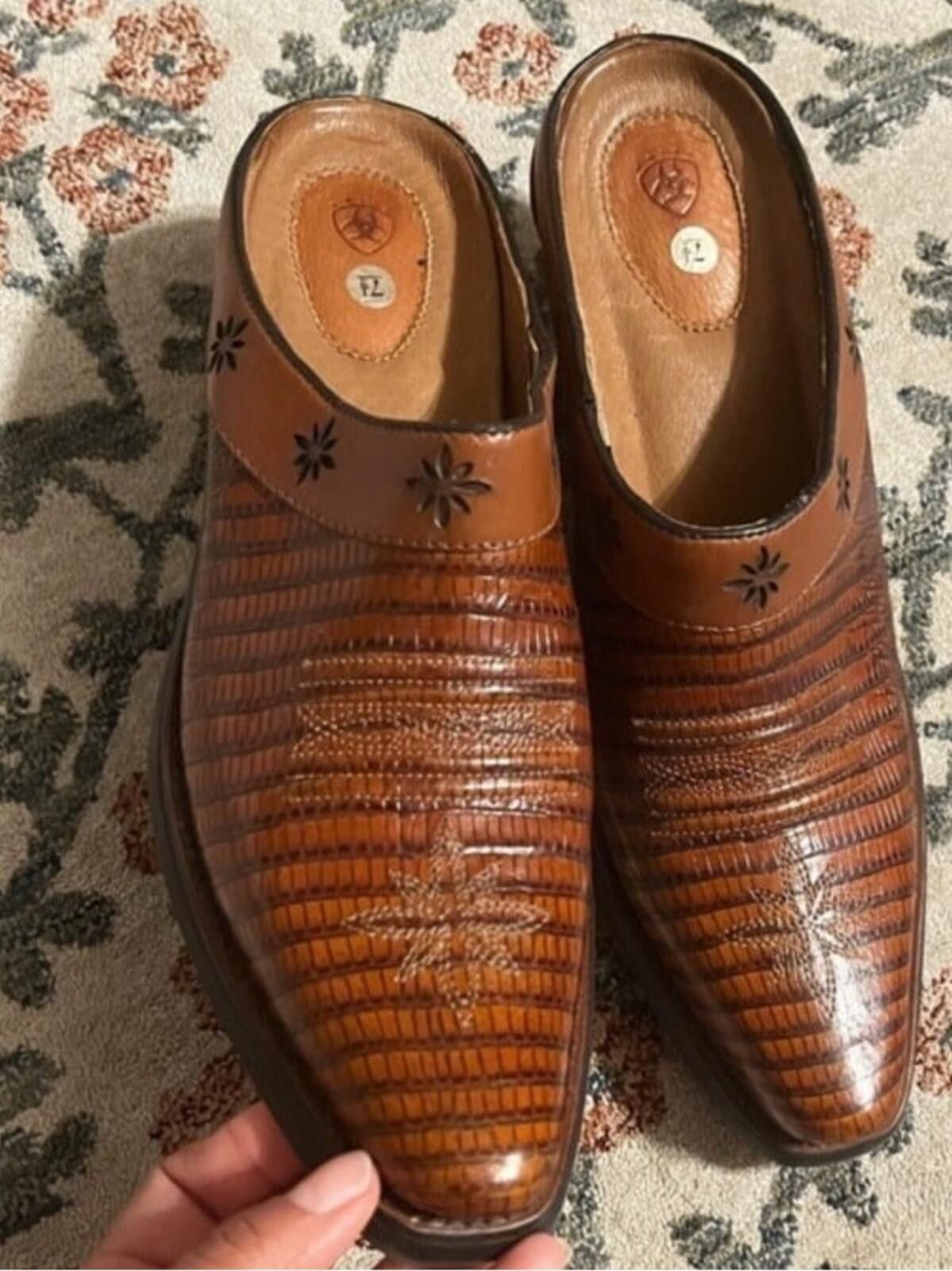 Ariat Ariat desert star cognac brown leather mule Size US 7.5 / IT 37.5 - 1 Thumbnail