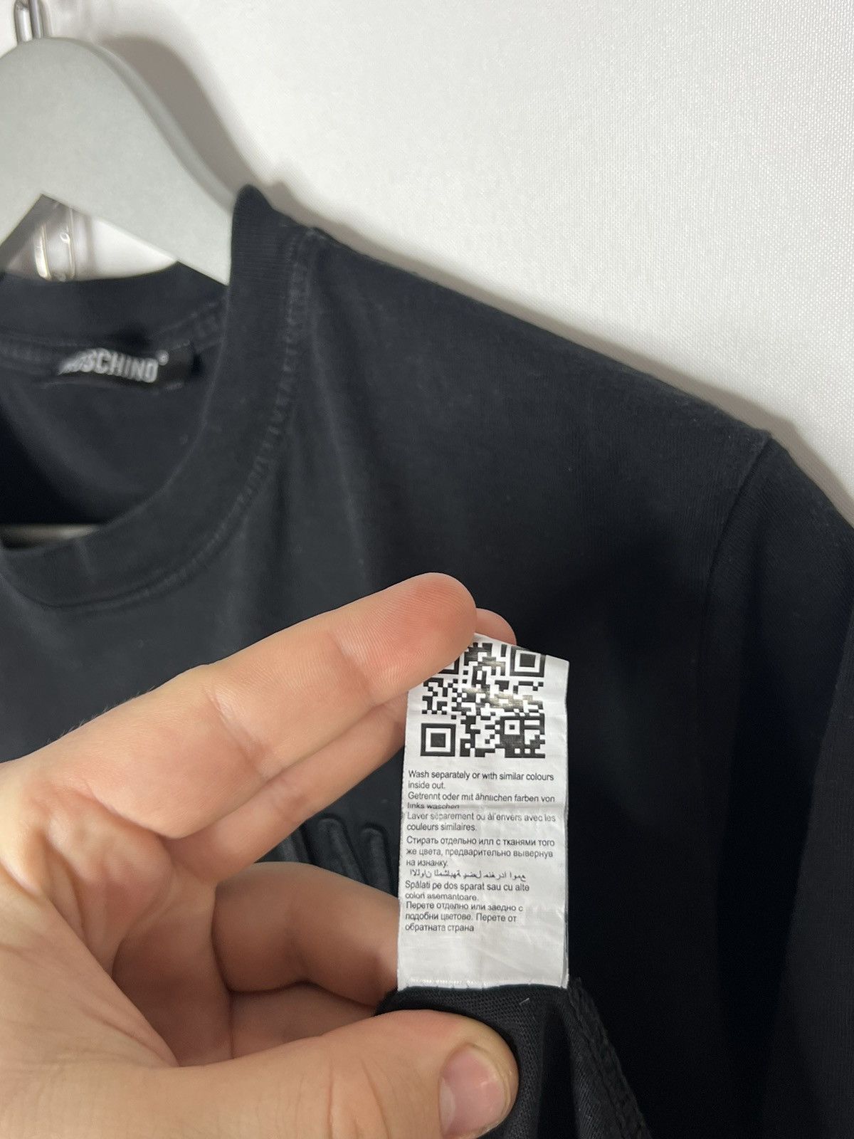 Designer 💵 Moschino Luxury T-Shirt Tee Big Logo Short Sleeve 💵 Size US S / EU 44-46 / 1 - 8 Thumbnail