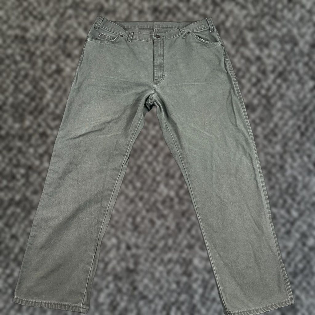 Dickies Dickies Men's Utility Jeans 40x31 Green Canvas Carpenter Straight Fit Size US 40 / EU 56 - 1 Thumbnail