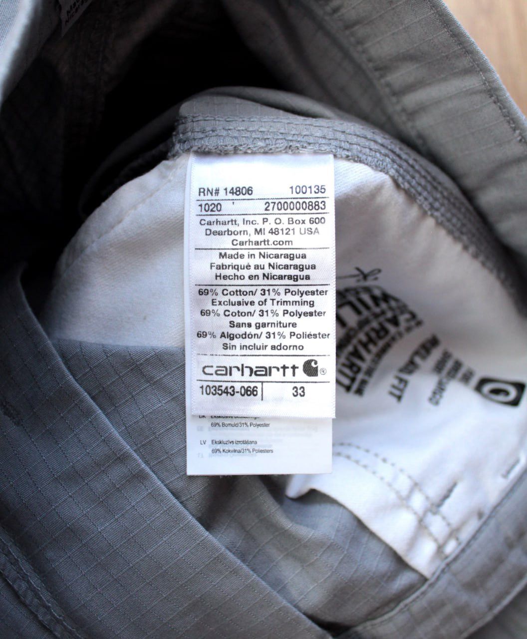 Carhartt 🔥 Carhartt Mens Cargo Shorts Grey Relaxed Fit Cotton Size US 33 - 5 Thumbnail