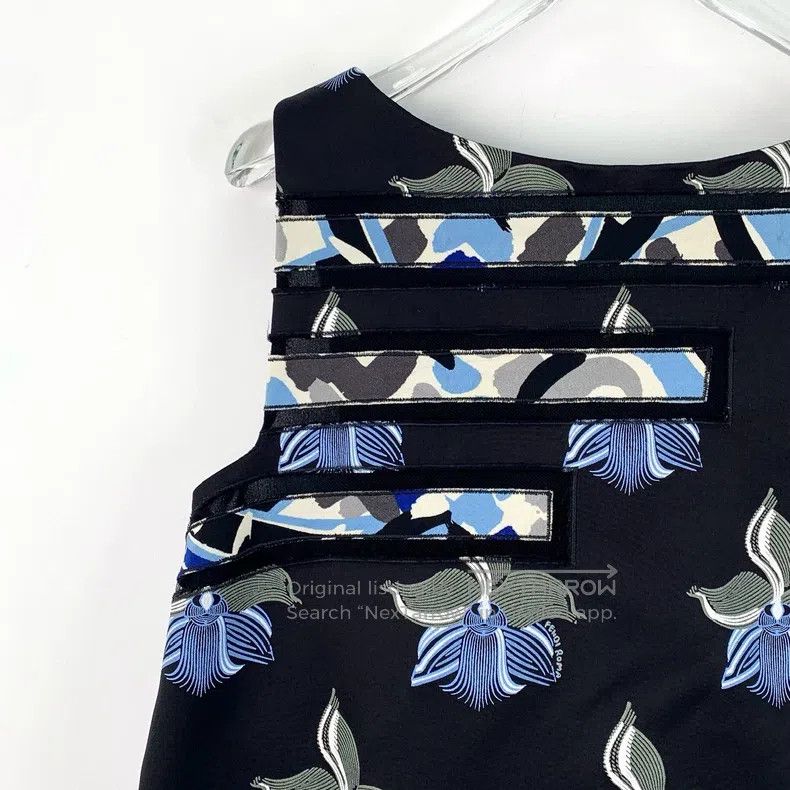Fendi Fendi Black Floral Print Round Neck Sleeveless Dress Size XS / US 0-2 / IT 36-38 - 3 Thumbnail