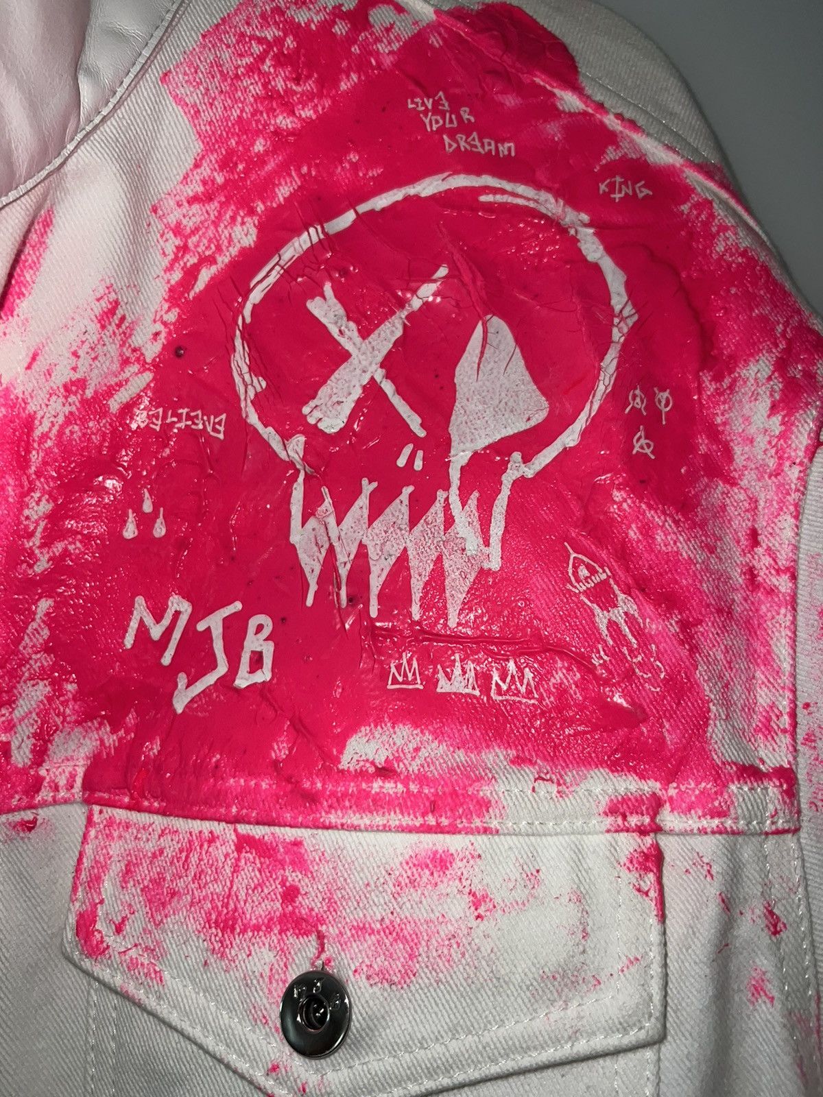 Marc Jacques Burton Graffiti Denim Jacket Size US XXL / EU 58 / 5 - 5 Thumbnail