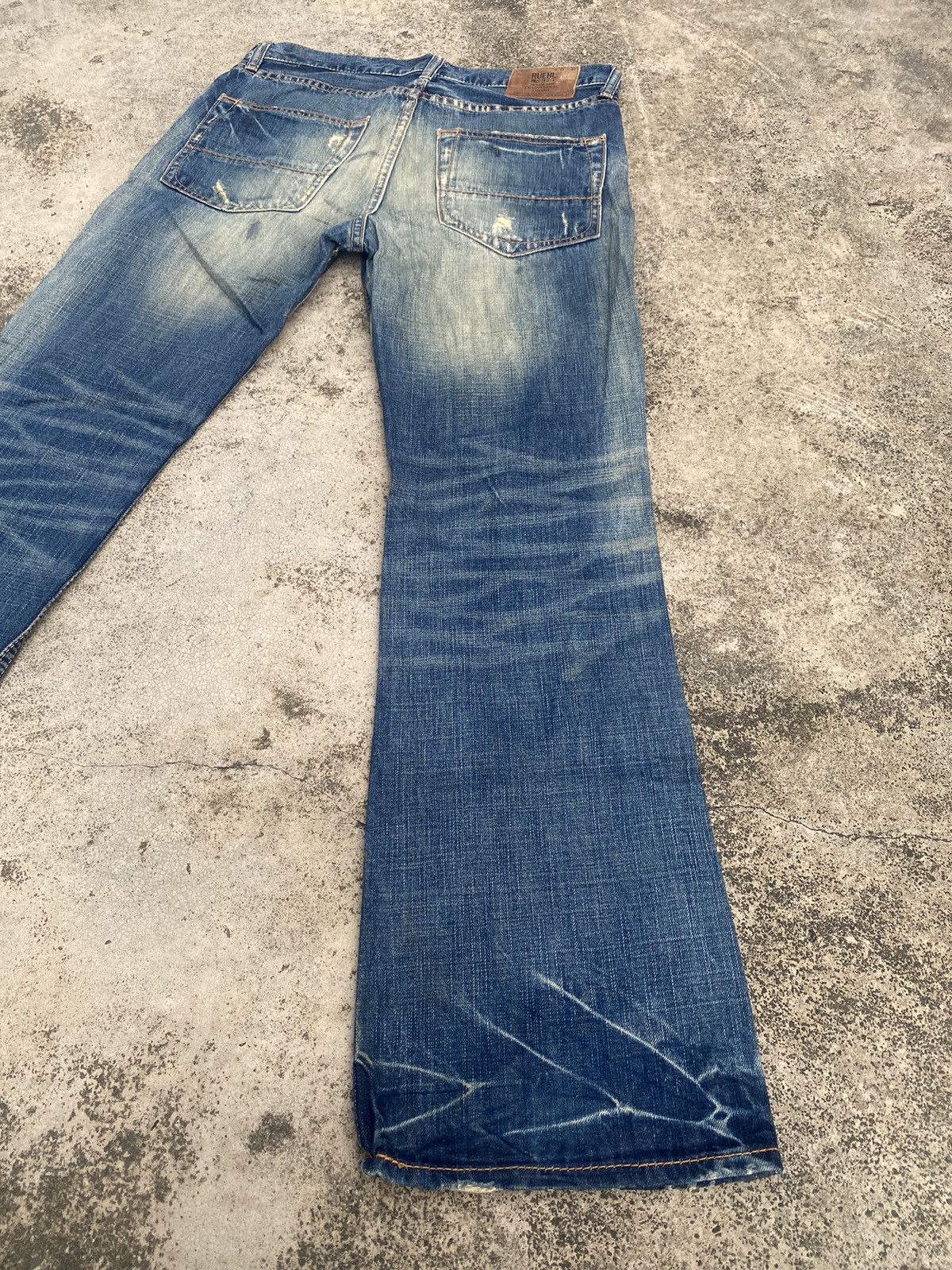 If Six Was Nine × Japanese Brand × Ruehl No. 925 Flare Jeans Ruehl No 925 Distressd Clawmark Size US 34 / EU 50 - 15 Thumbnail
