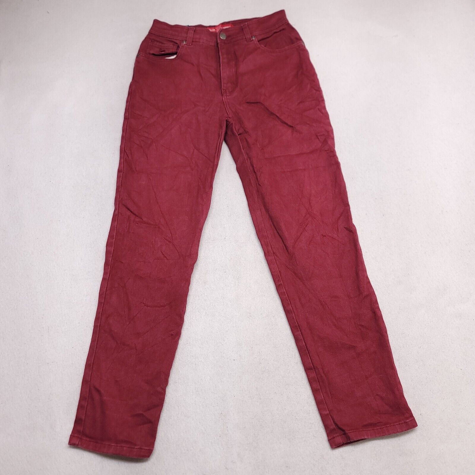 Gloria Vanderbilt Gloria Vanderbilt Button Denim Jeans Womens Size 10P Maroon Size 26" / US 2 / IT 38 - 5 Thumbnail