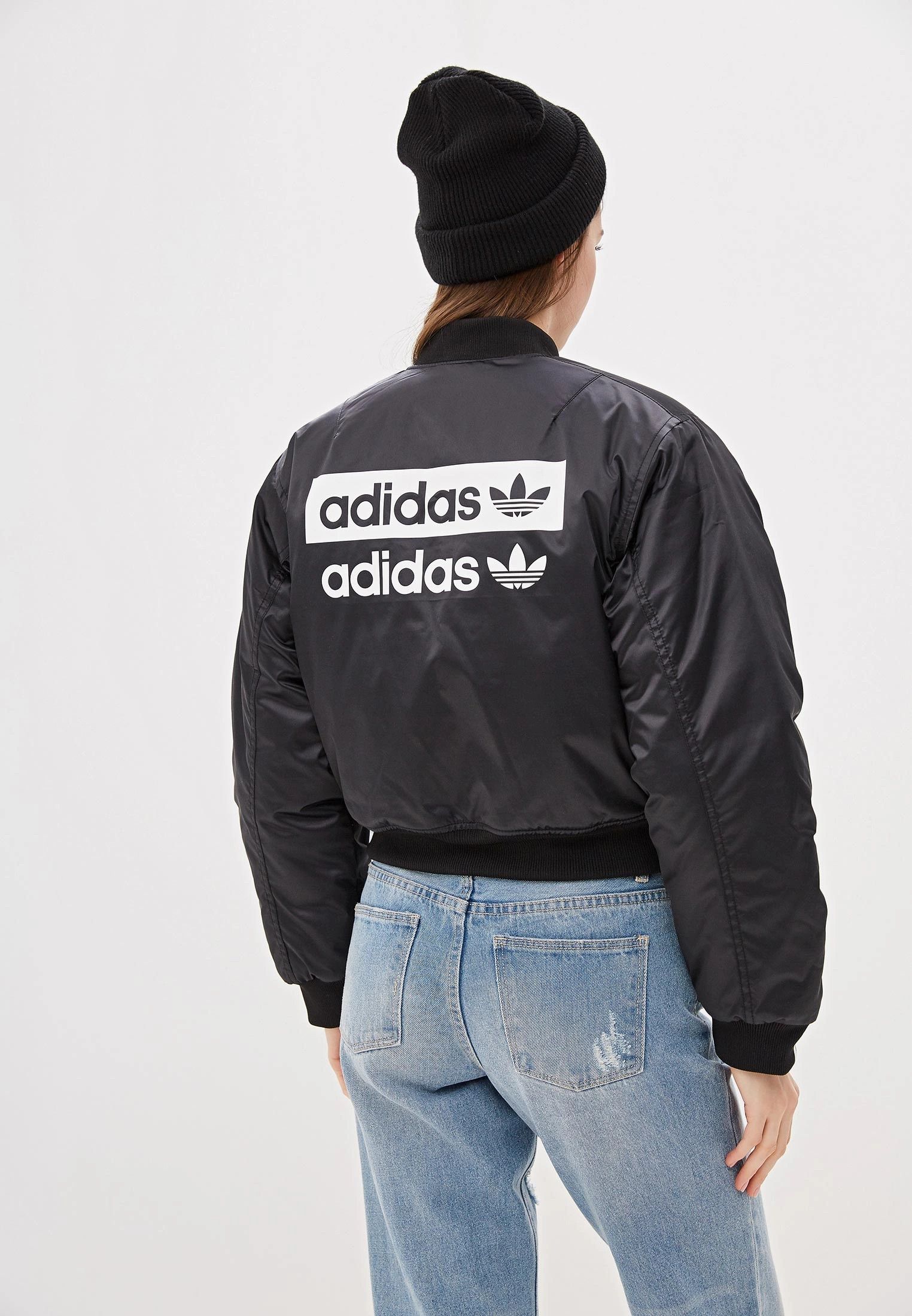 Adidas adidas women's cropped bomber jacket (free leopard tee) Size M / US 6-8 / IT 42-44 - 5 Thumbnail