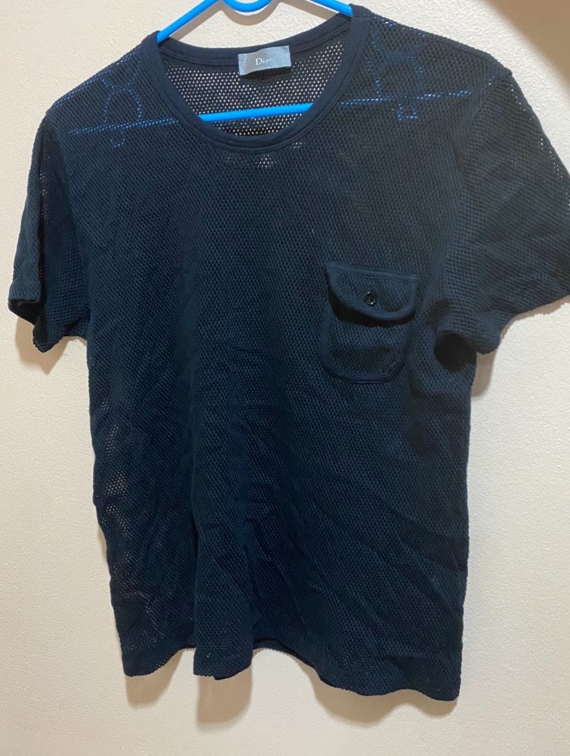 Dior Dior Homme Hedi Slimane Mesh Black Shirt Size US S / EU 44-46 / 1 - 1 Thumbnail