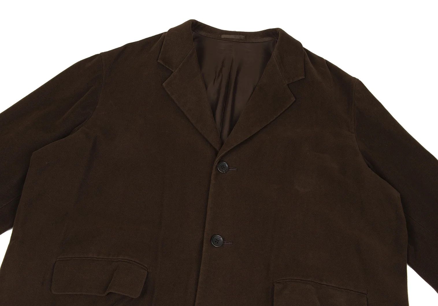 Jean Paul Gaultier Cotton Moleskin 3-Button Coat in Brown, Size L Size US L / EU 52-54 / 3 - 2 Thumbnail