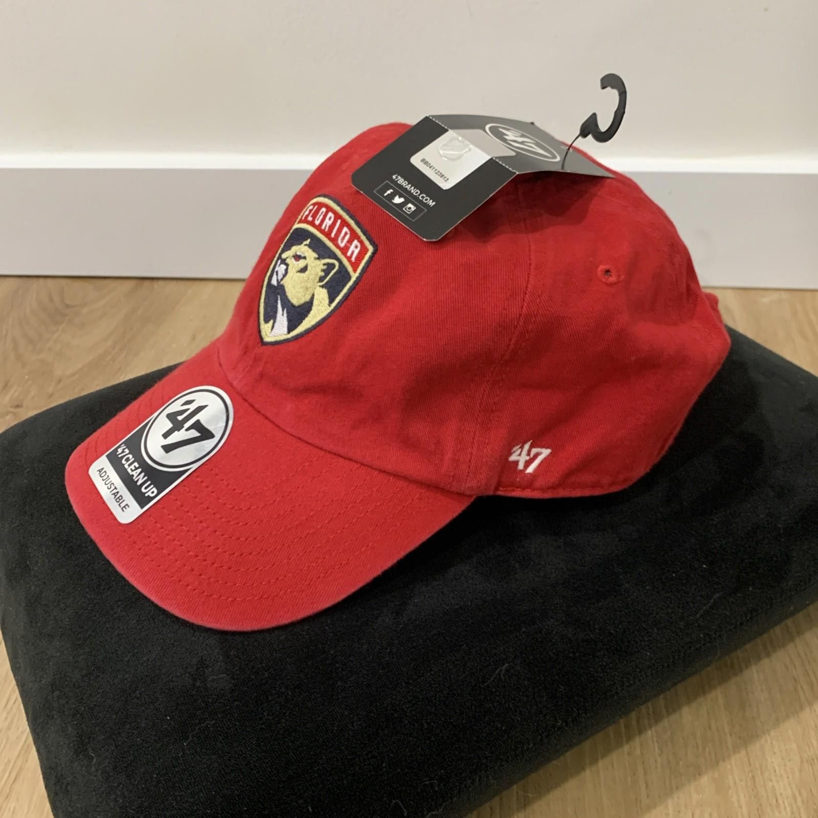 47 New Florida Panthers NHL '47 Clean Up Red Adjustable Hat NWT Size ONE SIZE - 5 Thumbnail