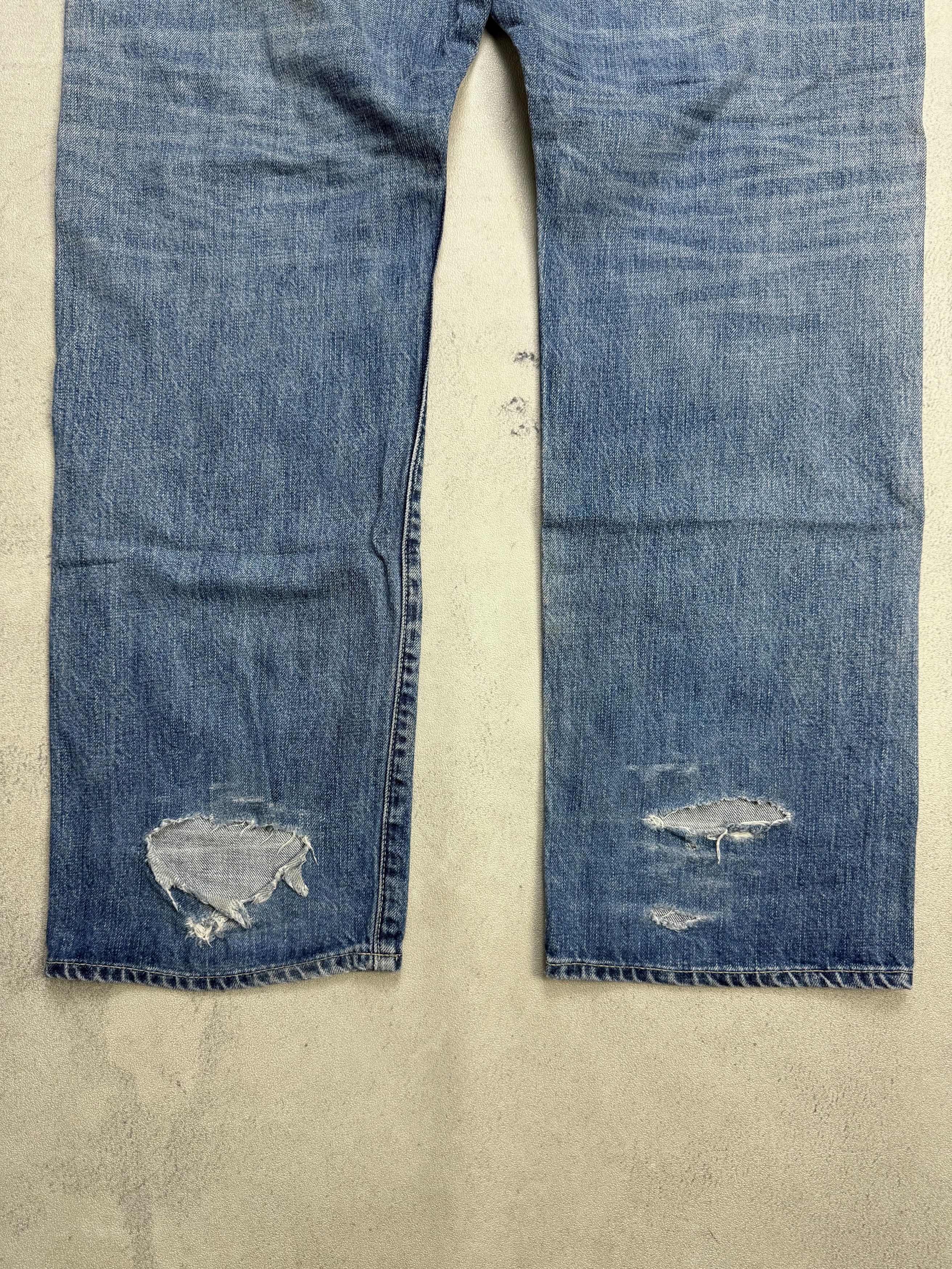 Stussy Vintage Stussy Distressed Denim Jeans Spell Out Size US 34 / EU 50 - 3 Thumbnail